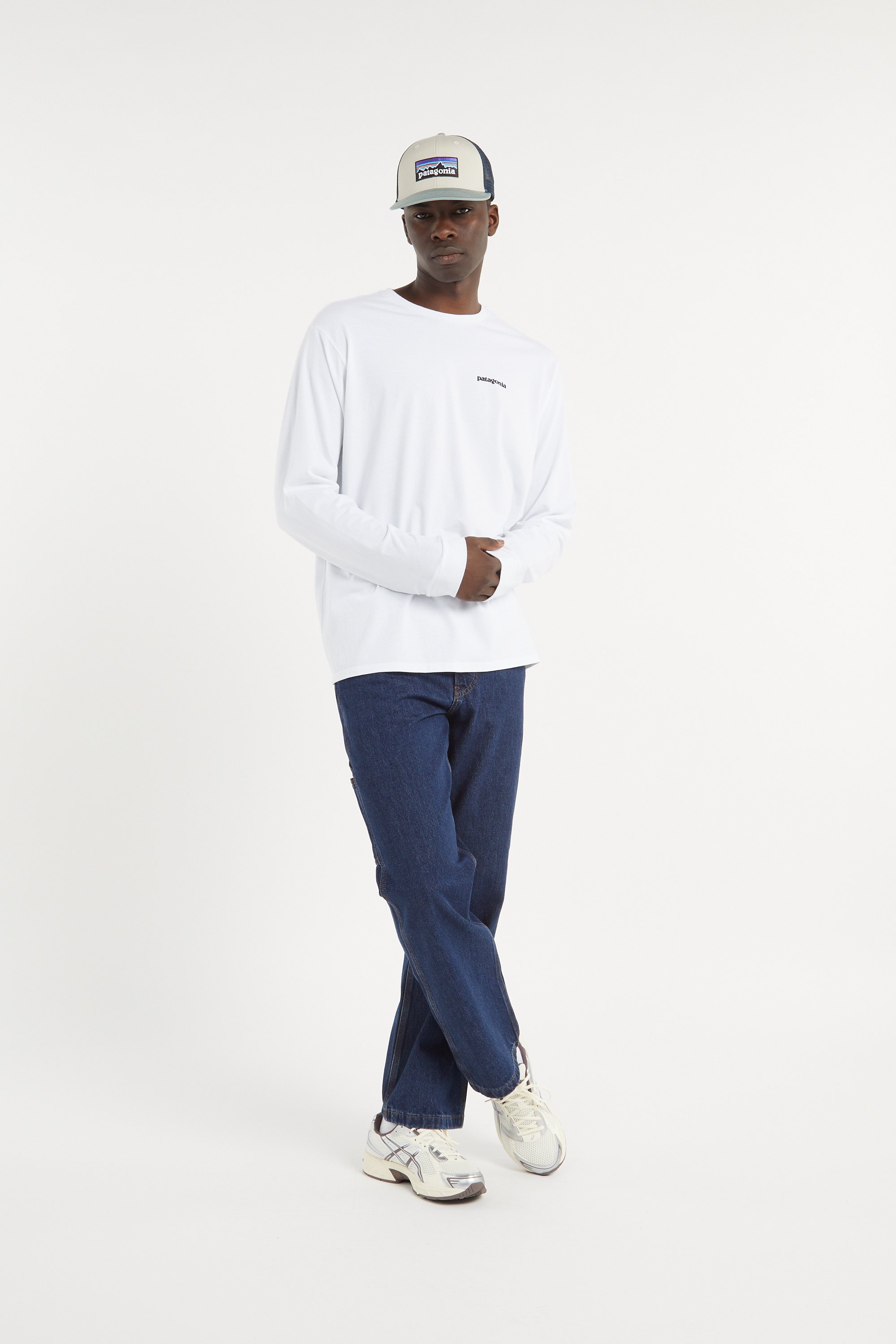Regular-fit round-neck cotton T-shirt PATAGONIA White