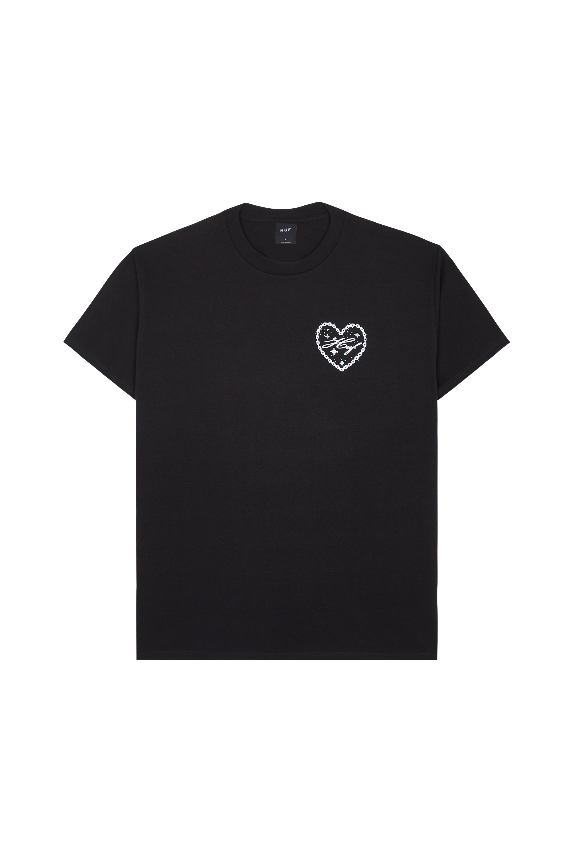 Regular-fit round-neck cotton T-shirt Black