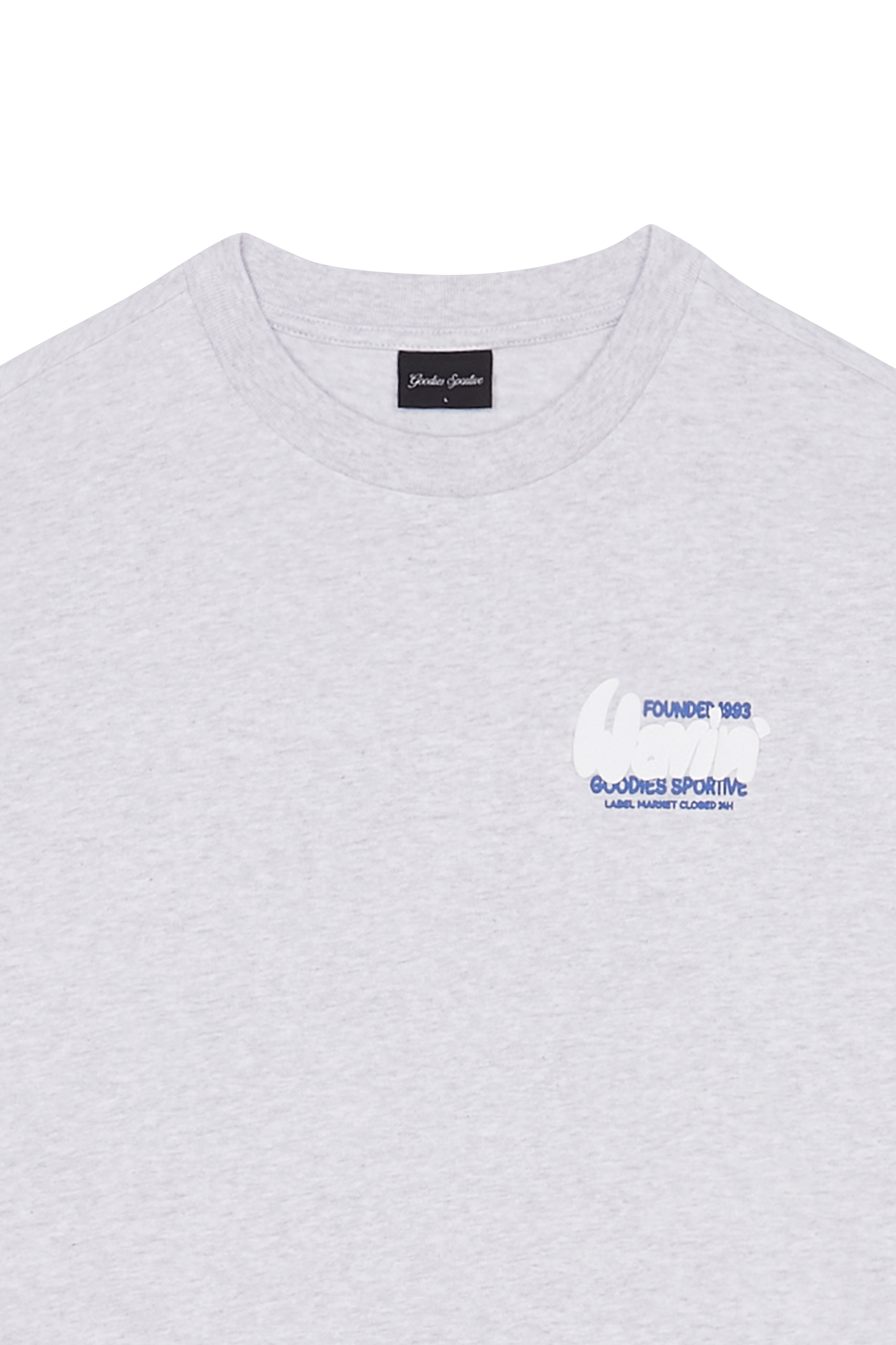 Regular-fit round-neck cotton T-shirt Grey