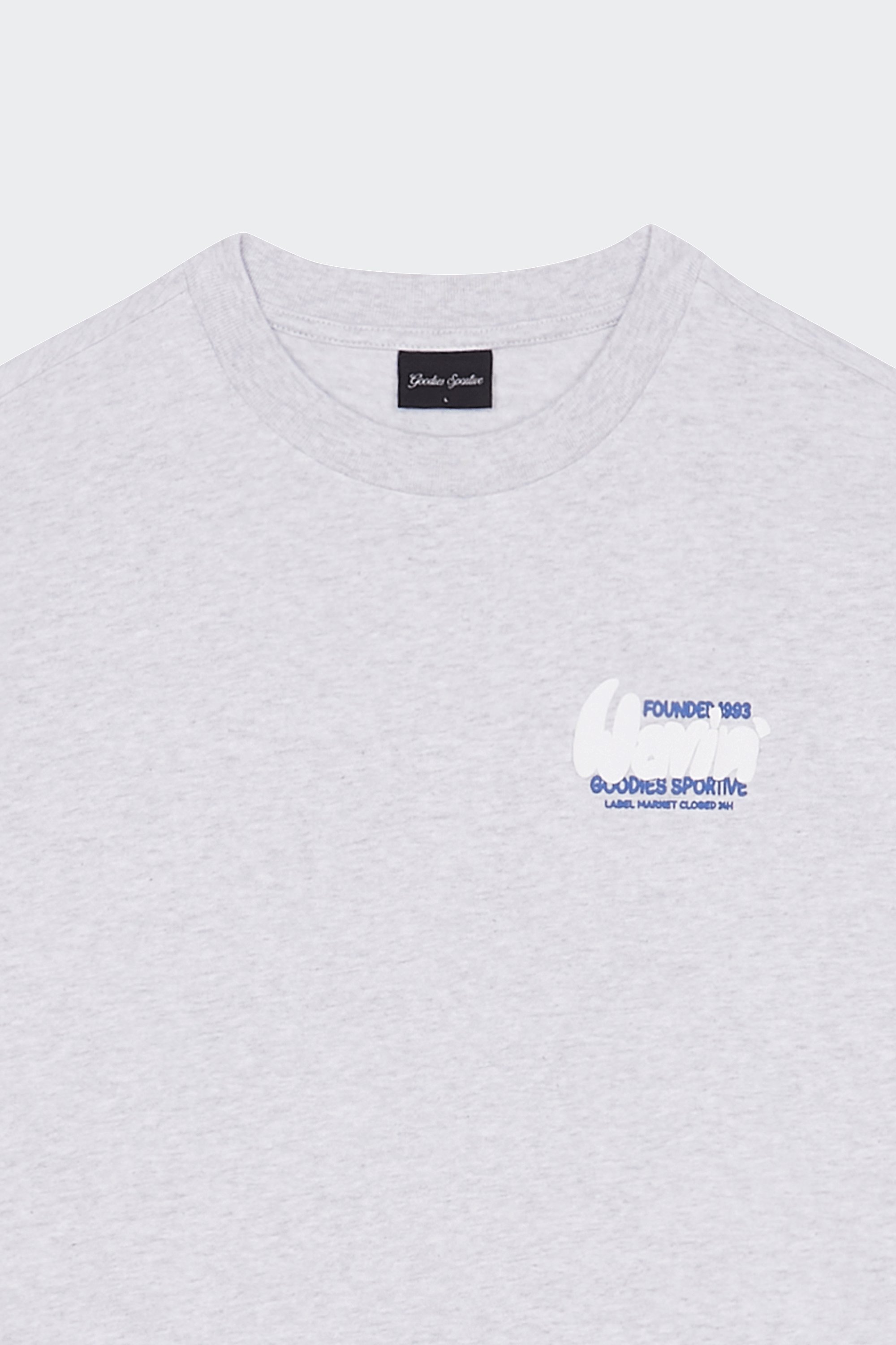 Regular-fit round-neck cotton T-shirt | Grey by GOODIES SPORTIVE Regular-fit round-neck cotton T-shirt Grey