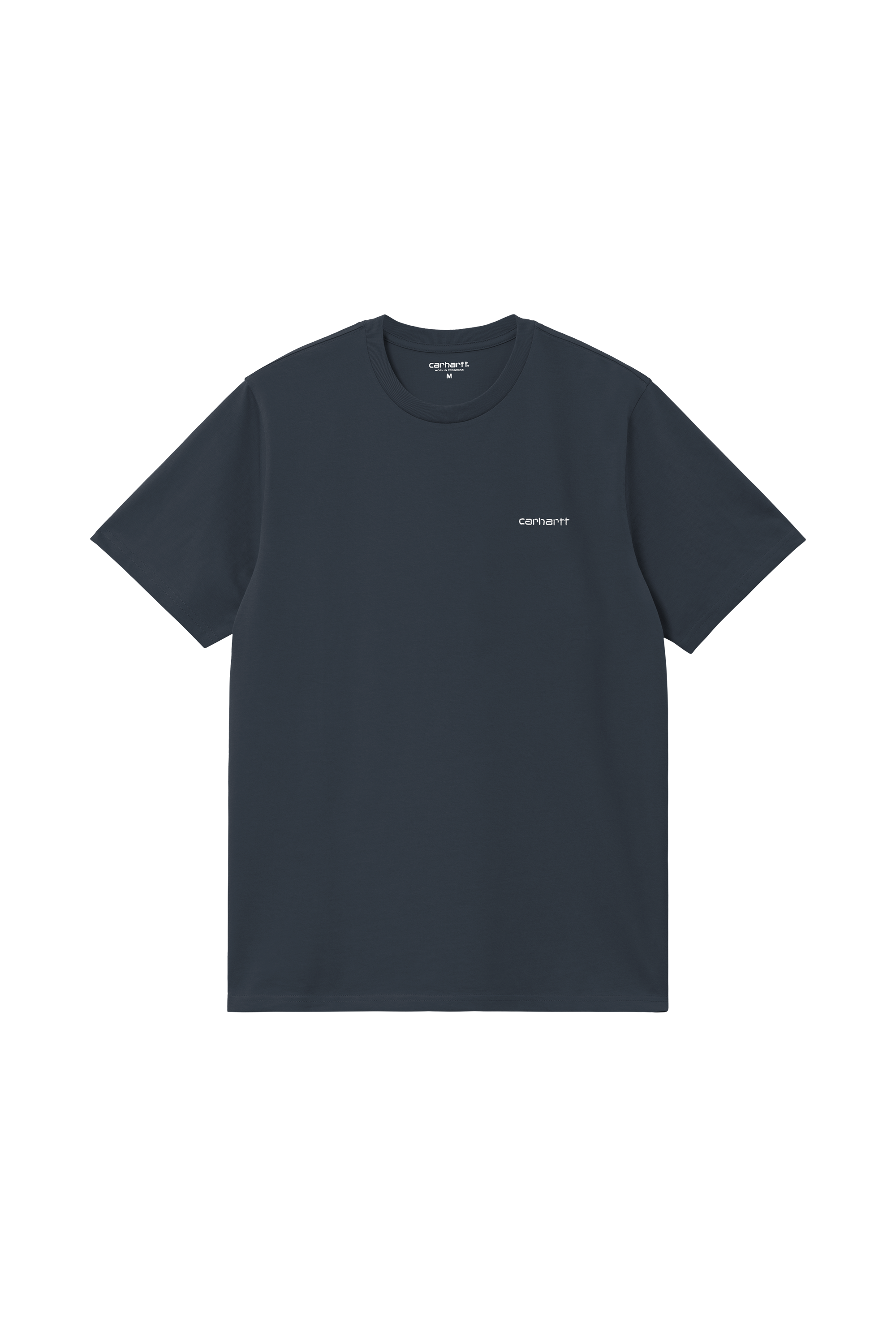 T-shirt Script Embroidery Deep night / white