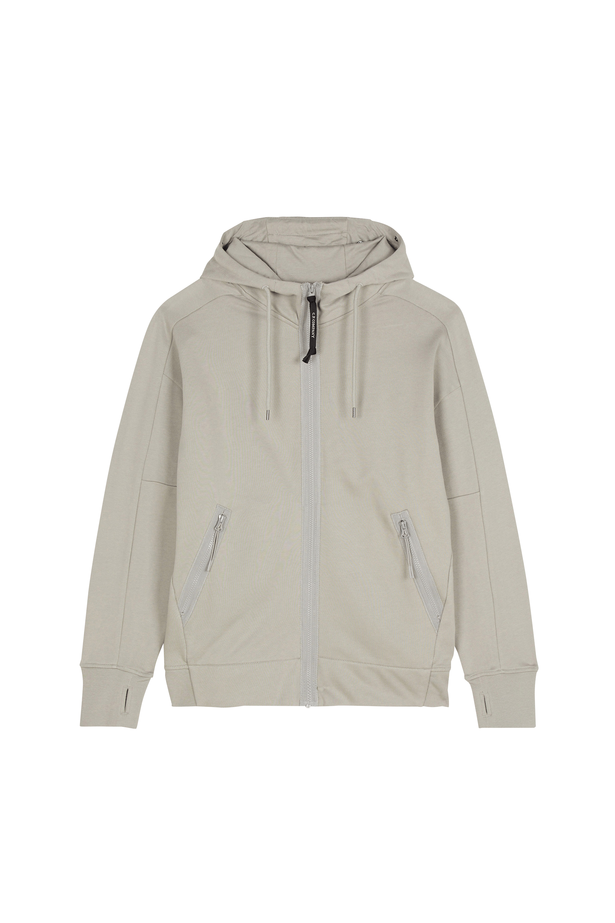 Zippered hoodie DIAGONAL RAISED FLEECE GOGGLE SWEATSHIRT Dove