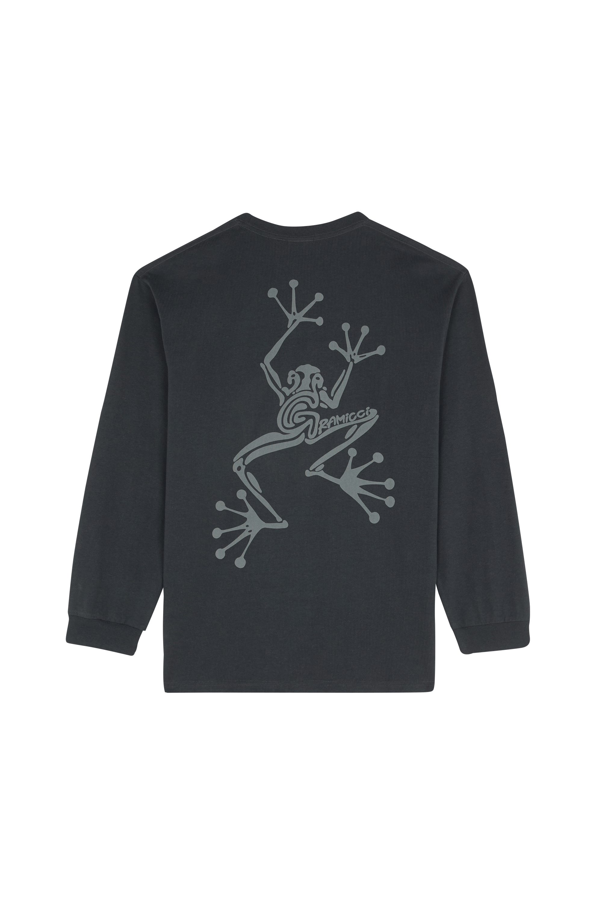 Regular-fit round-neck cotton T-shirt Black