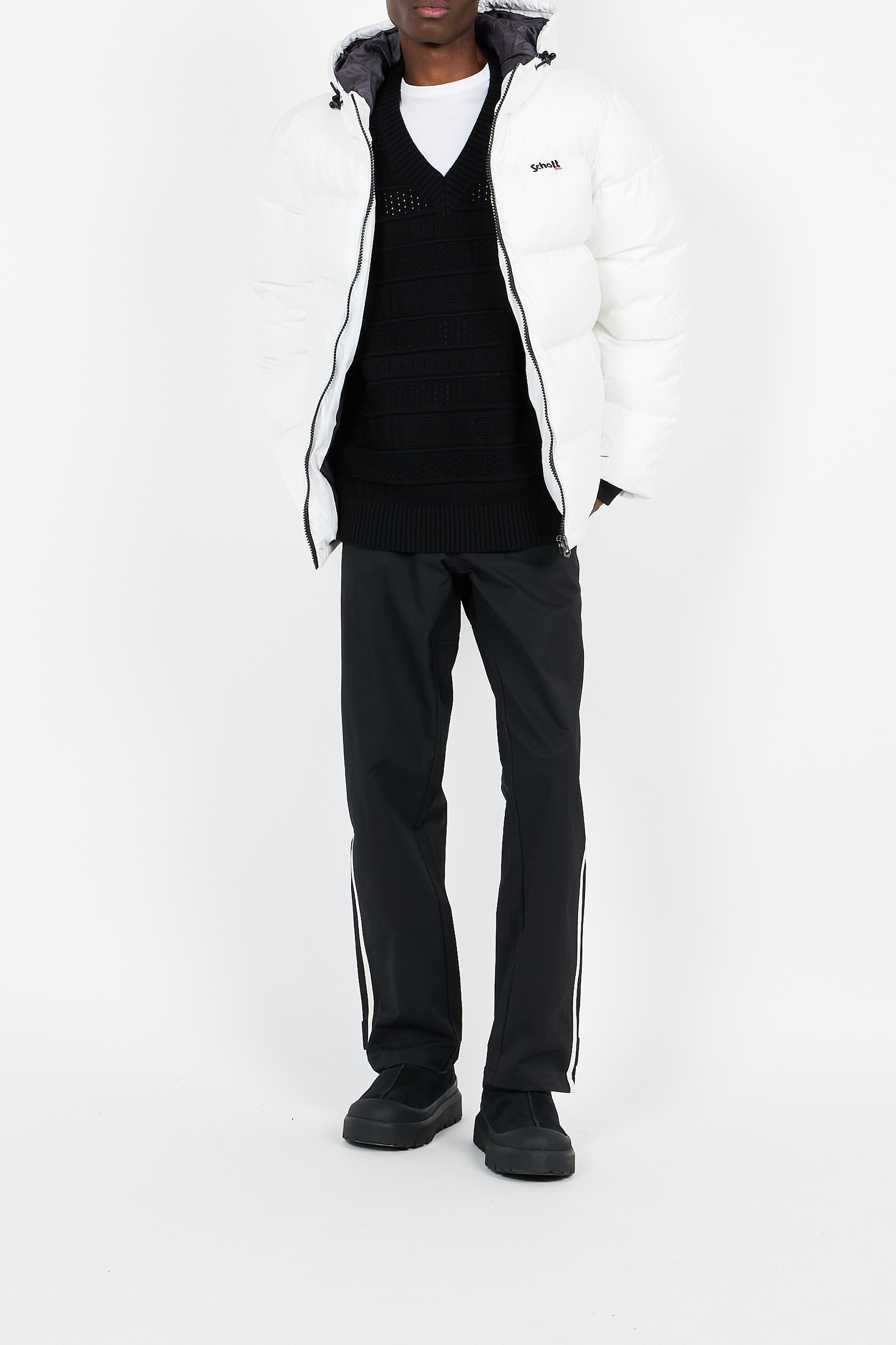 Doudoune avec capuche | Blanc SCHOTT Homme