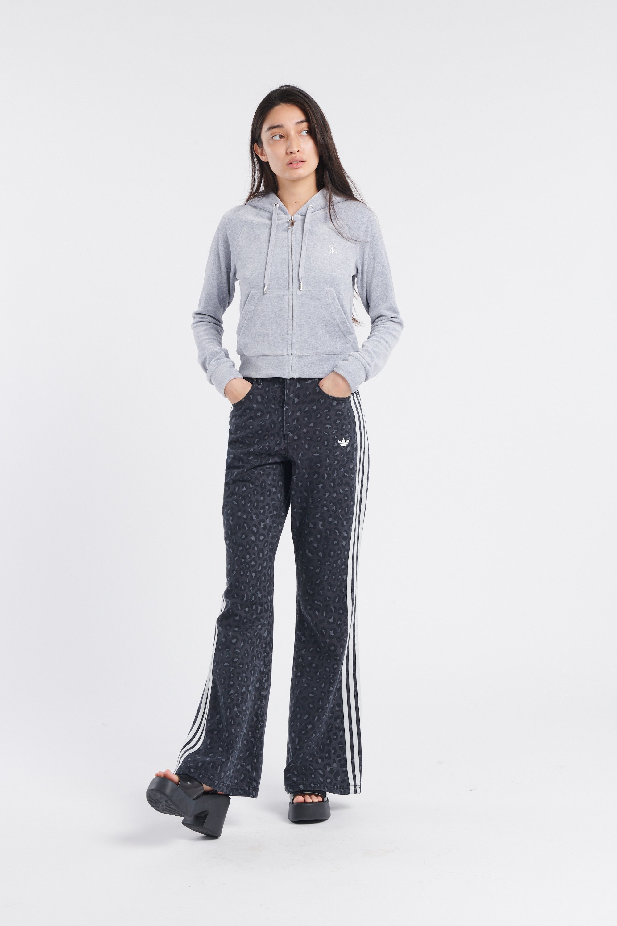 Hoodie zippé JUICY COUTURE Gris