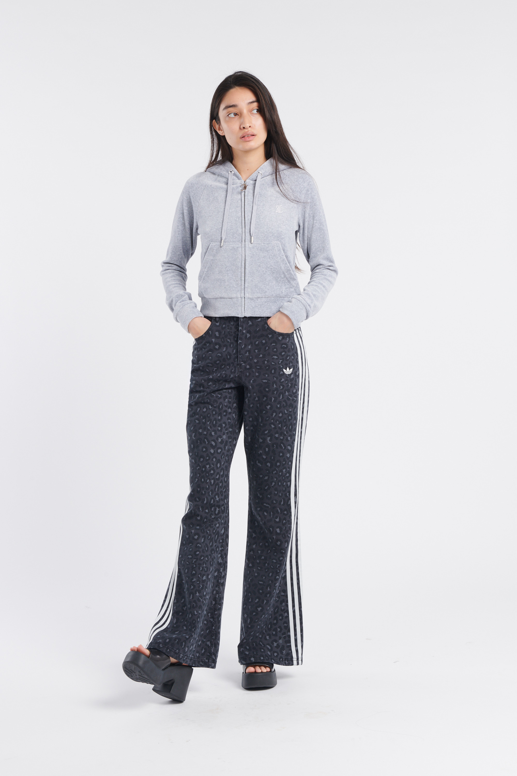 Hoodie zippé Gris