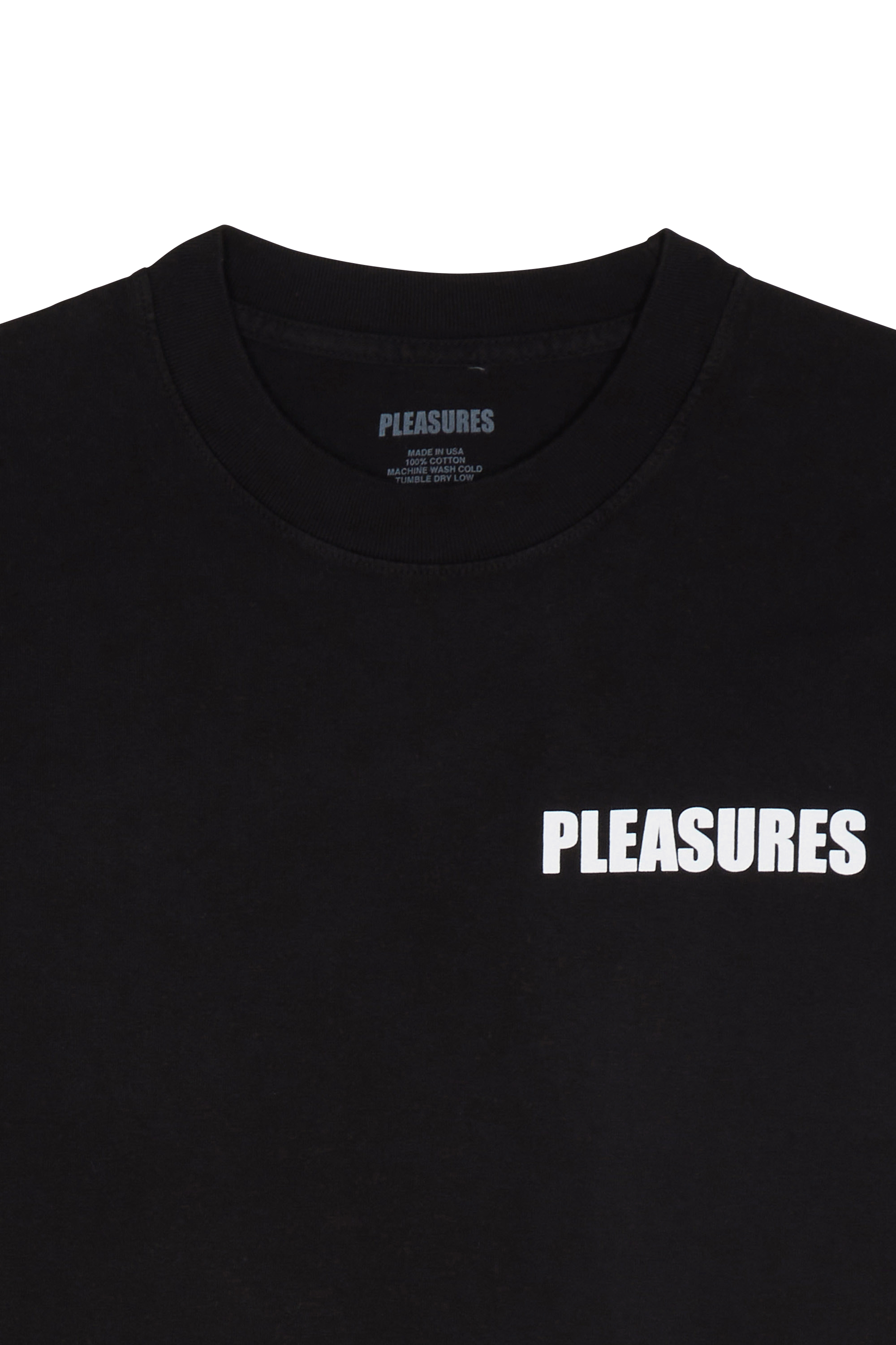 Regular-fit round-neck cotton T-shirt Black