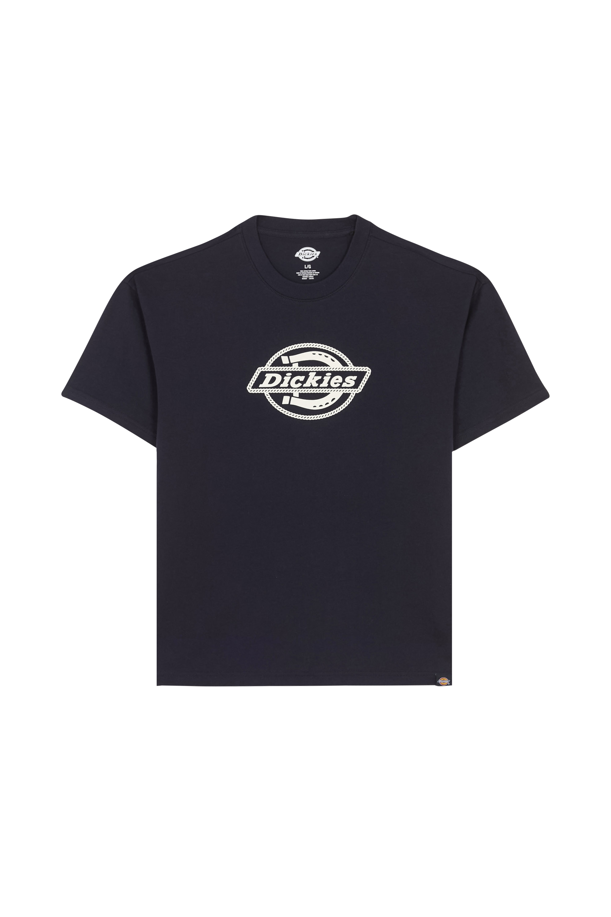 Regular-fit round-neck cotton T-shirt Blue