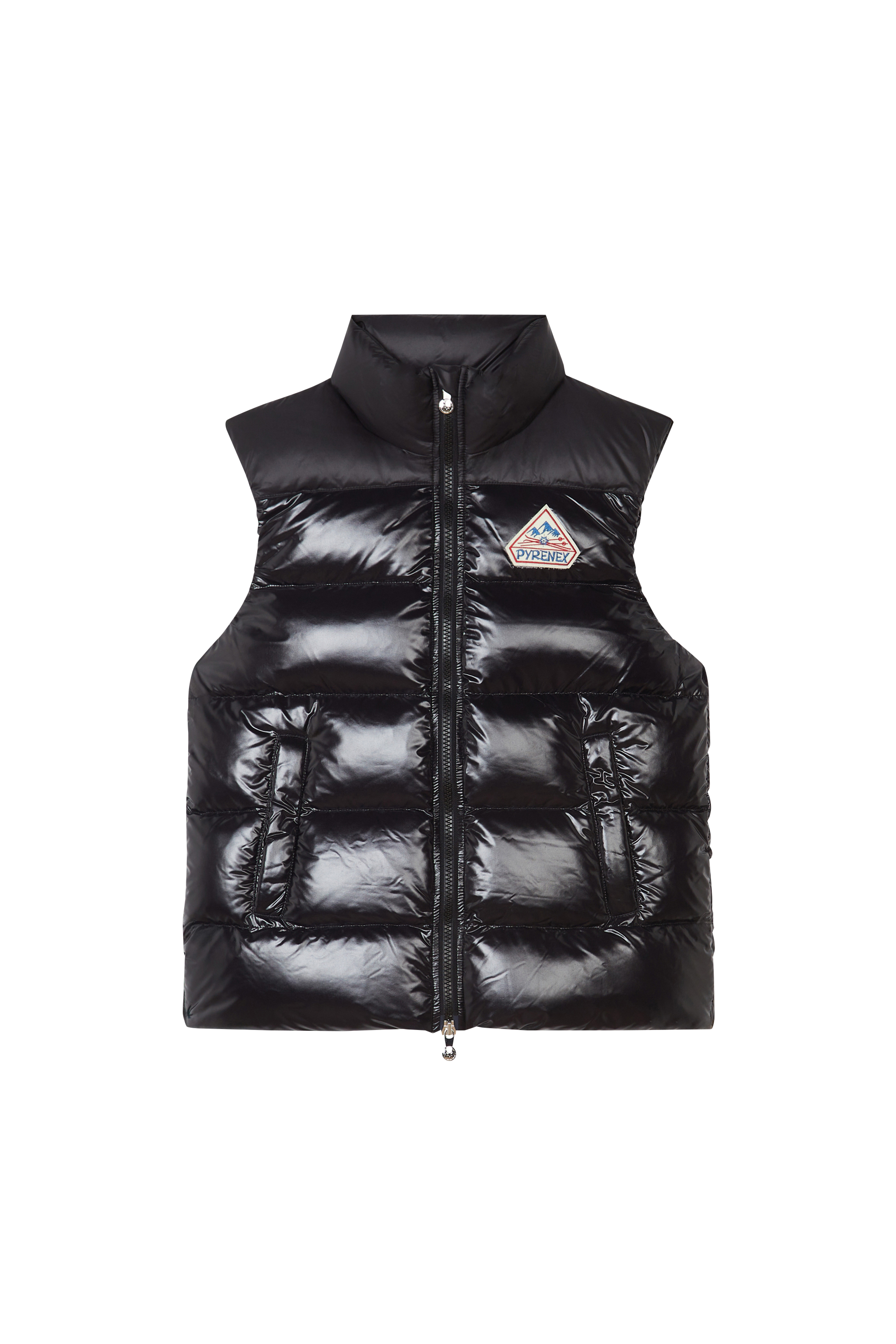 Lightweight quilted padded jacket with high neck Black