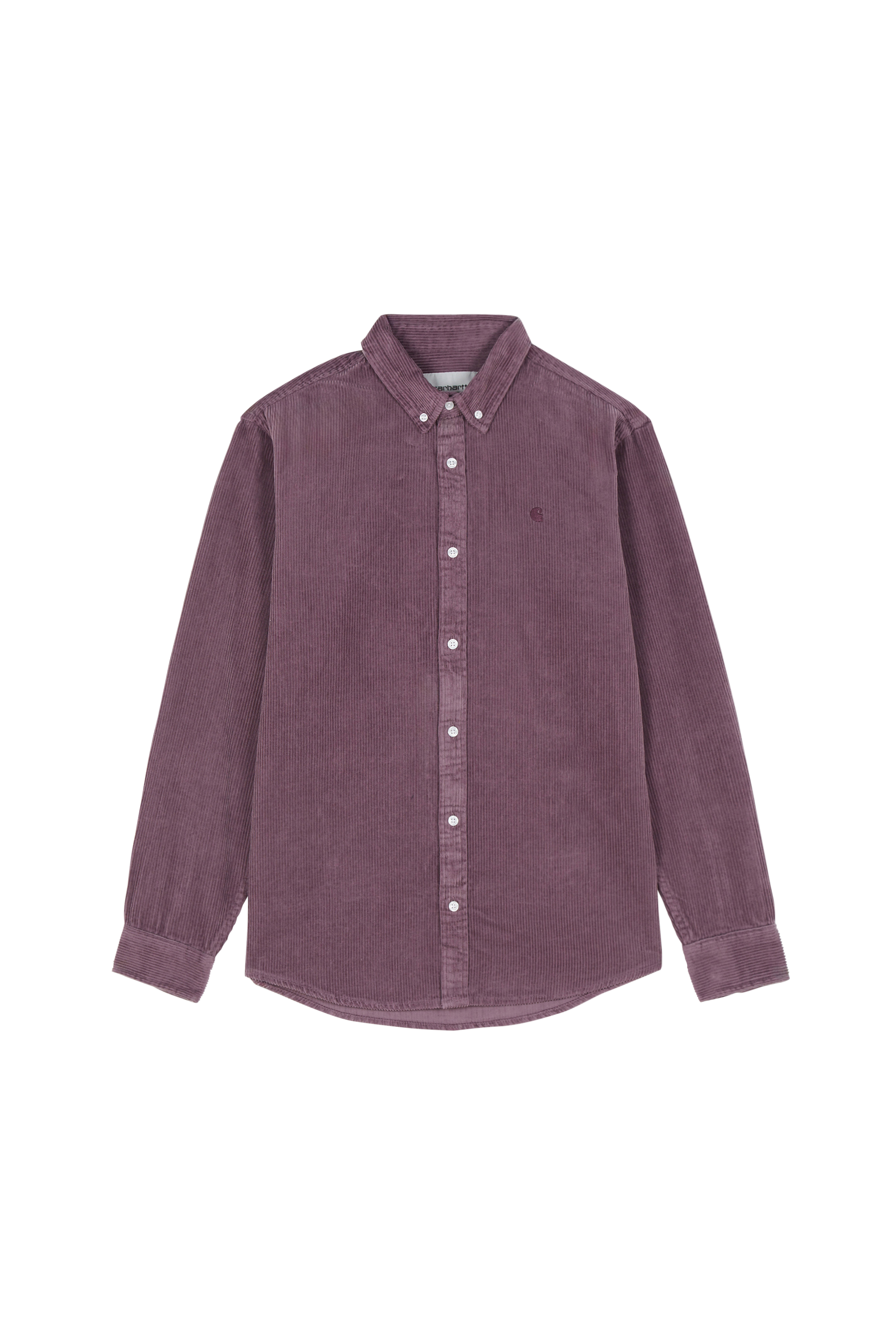 Cotton overshirt with button-down collar Purple