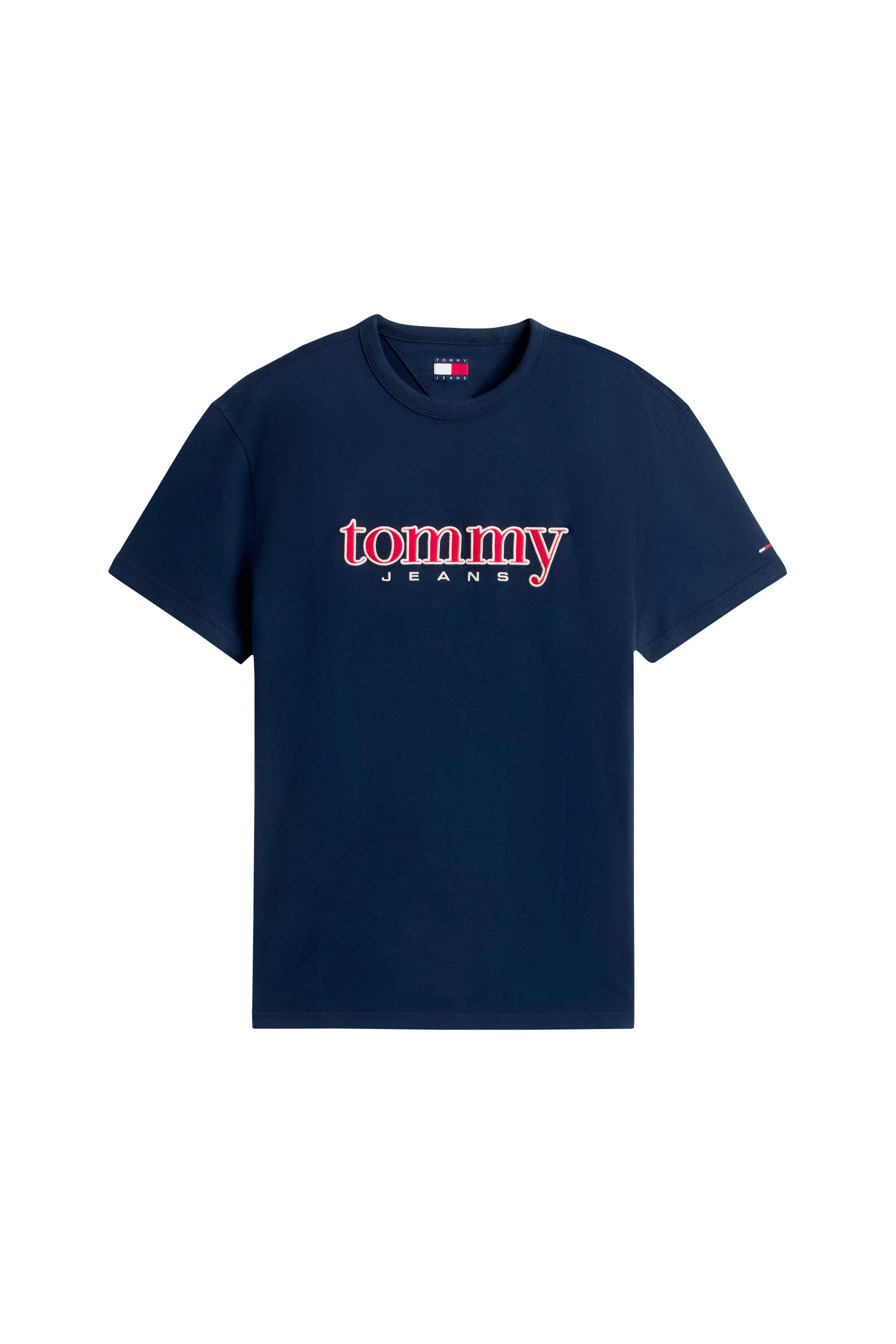 Regular-fit round-neck cotton T-shirt TJM REG APPLIQ GRAPHIC SS EXT Marine