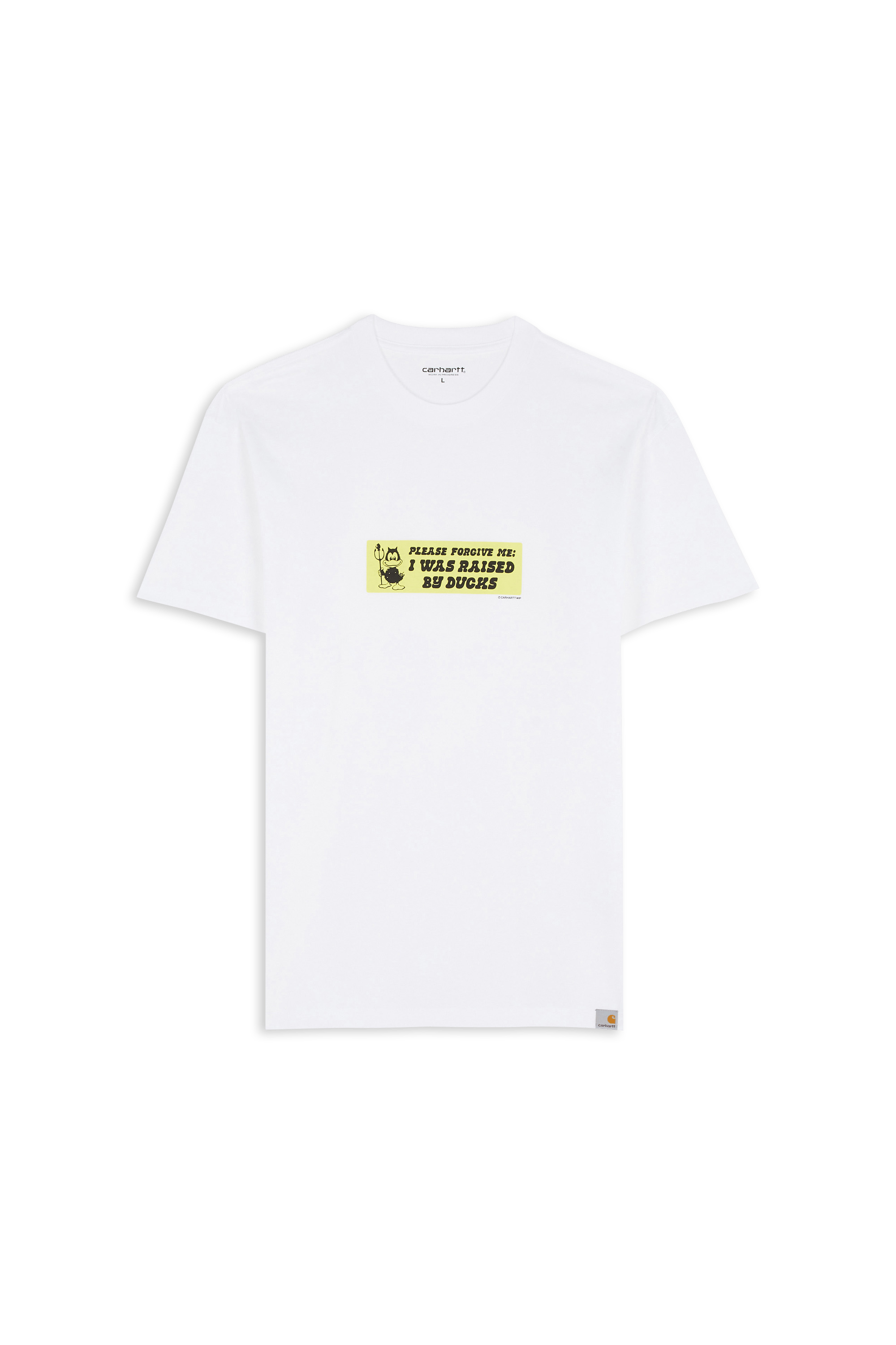 Regular-fit round-neck cotton T-shirt BUMPER S White