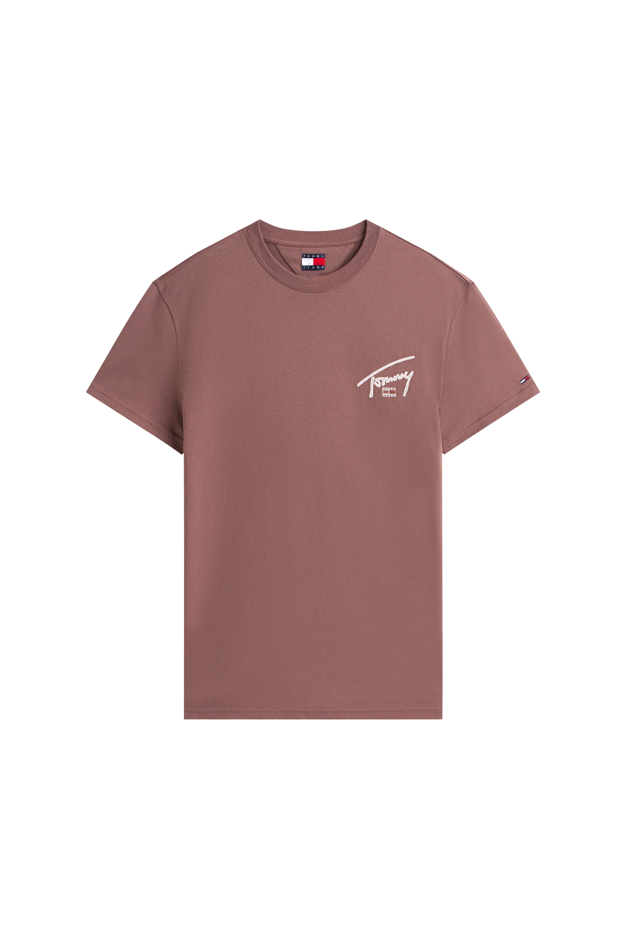 T-shirt TJM REG SIGN BACKPRINT SS EXT Marron fonce