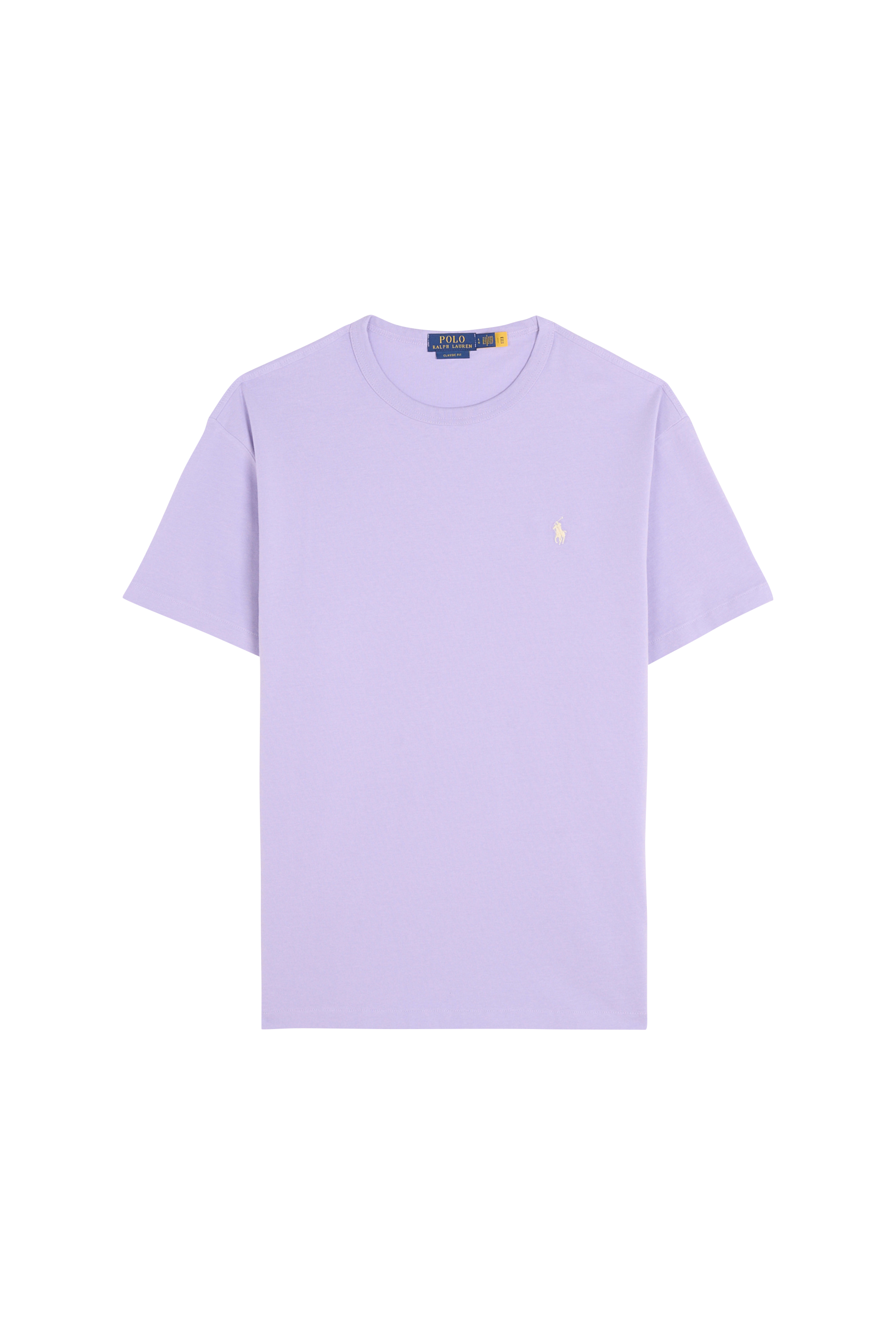 Regular-fit round-neck cotton T-shirt Purple