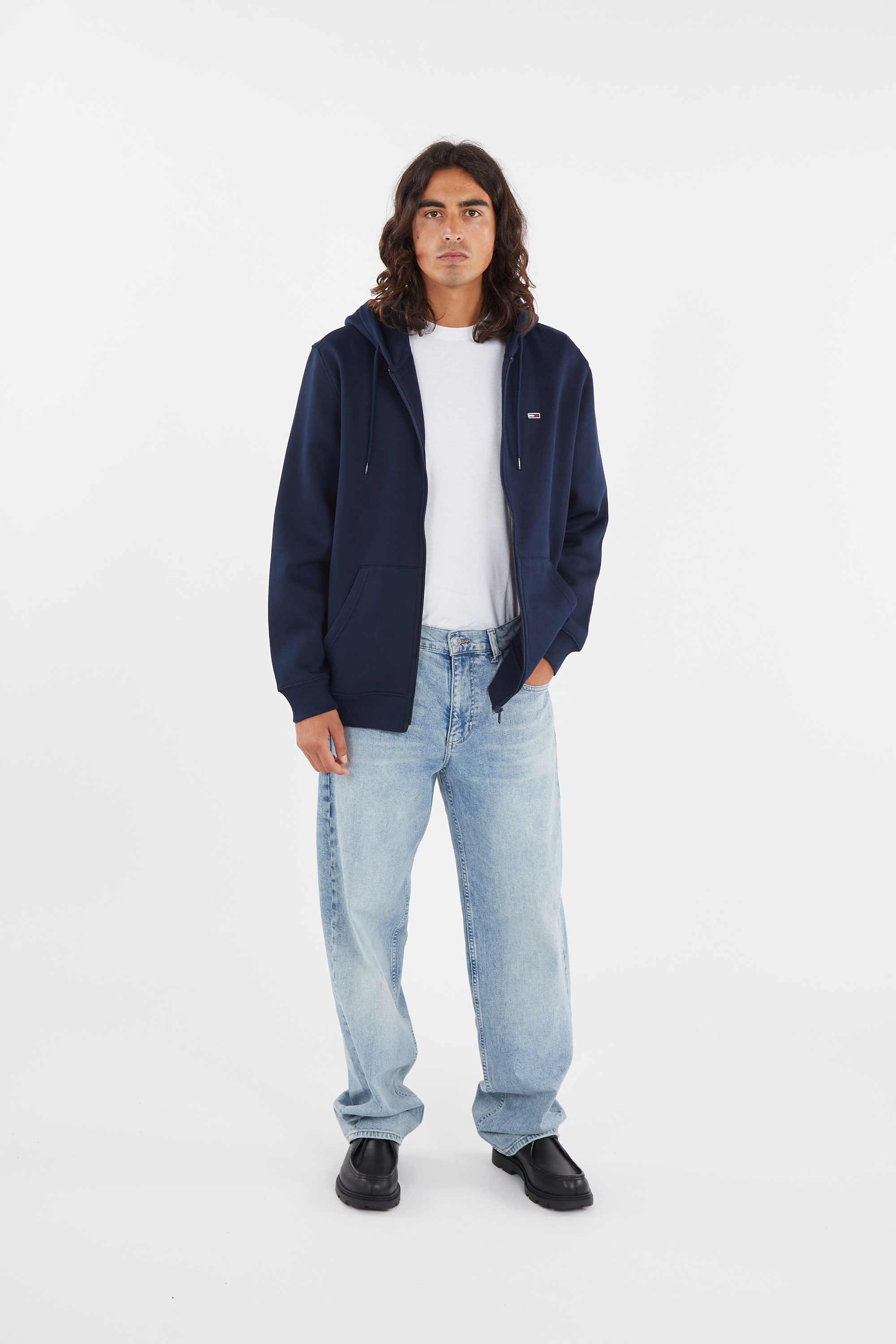 Hoodie zippé Bleu