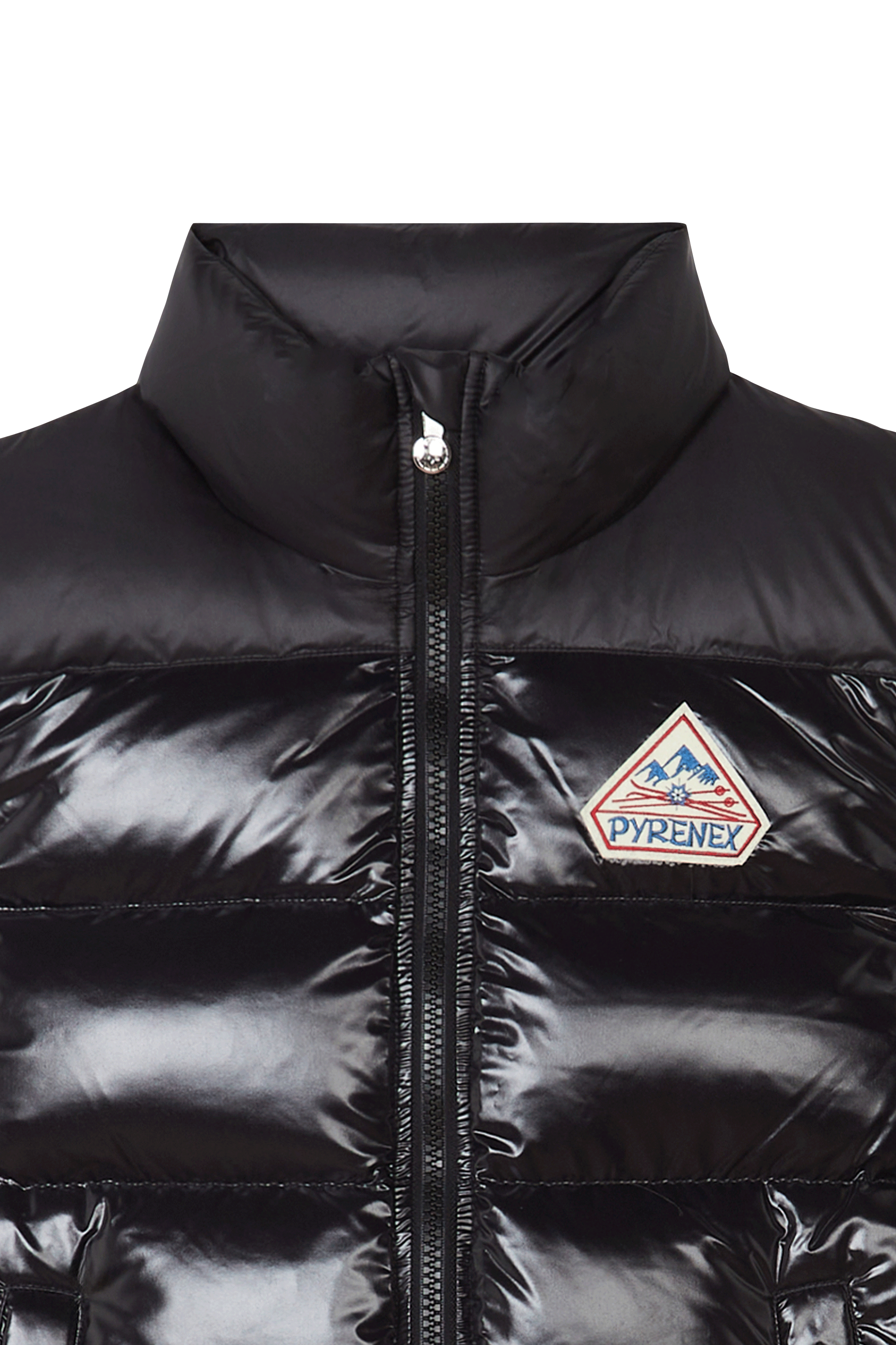 Lightweight quilted padded jacket with high neck Black