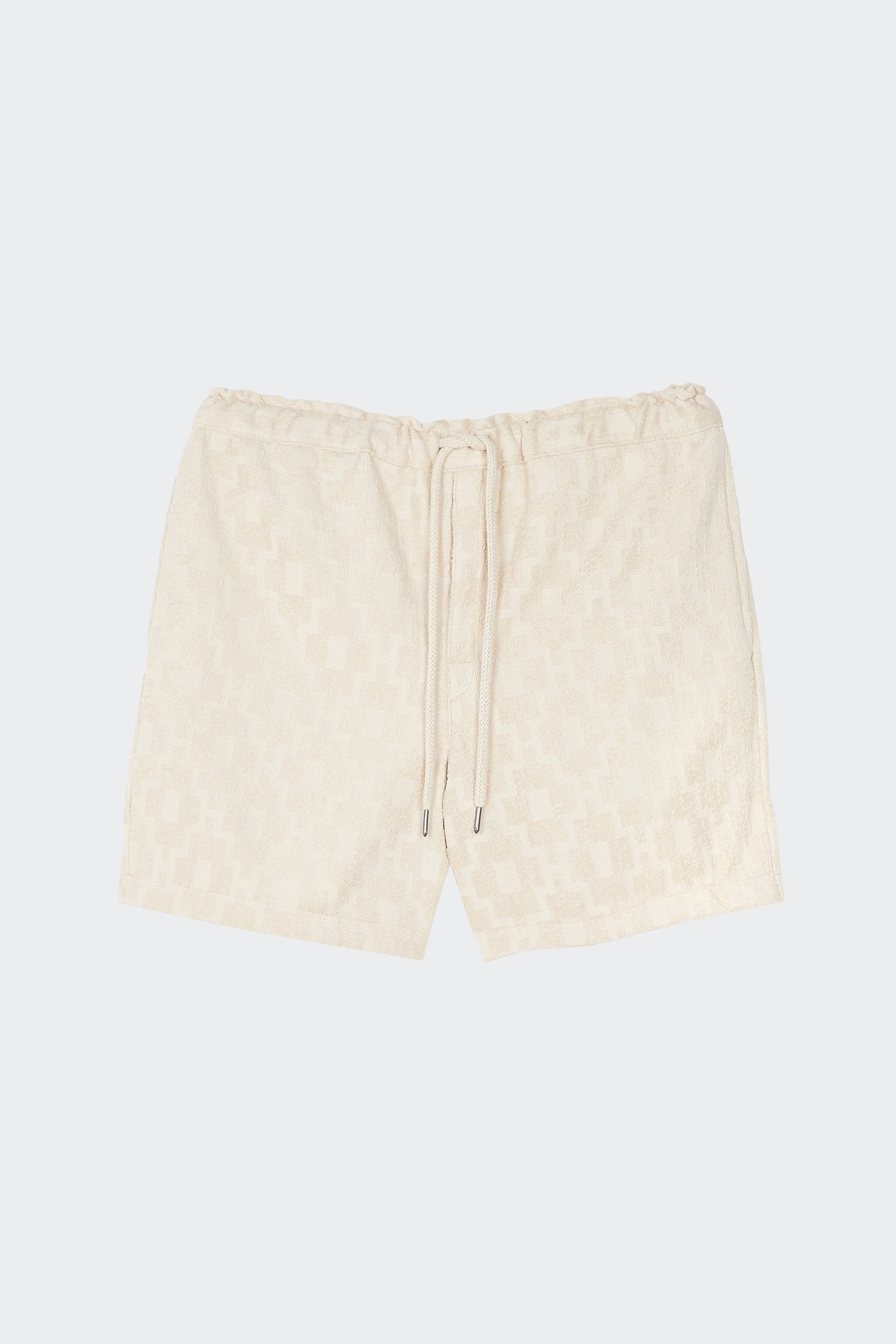 Short droit imprimé en coton  | Beige by OAS COMPANY Short droit imprimé en coton  Beige