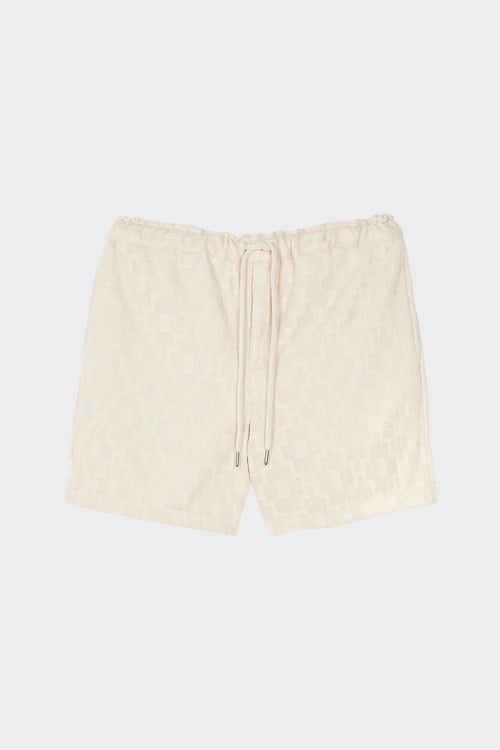 OAS COMPANY Printed cotton straight shorts Beige