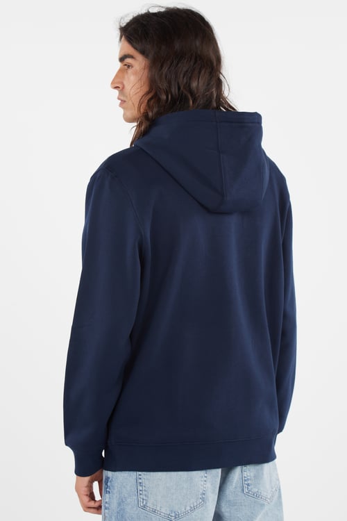 TOMMY JEANS Regular-fit zip-up cotton-blend hoodie with Pony Player Blue