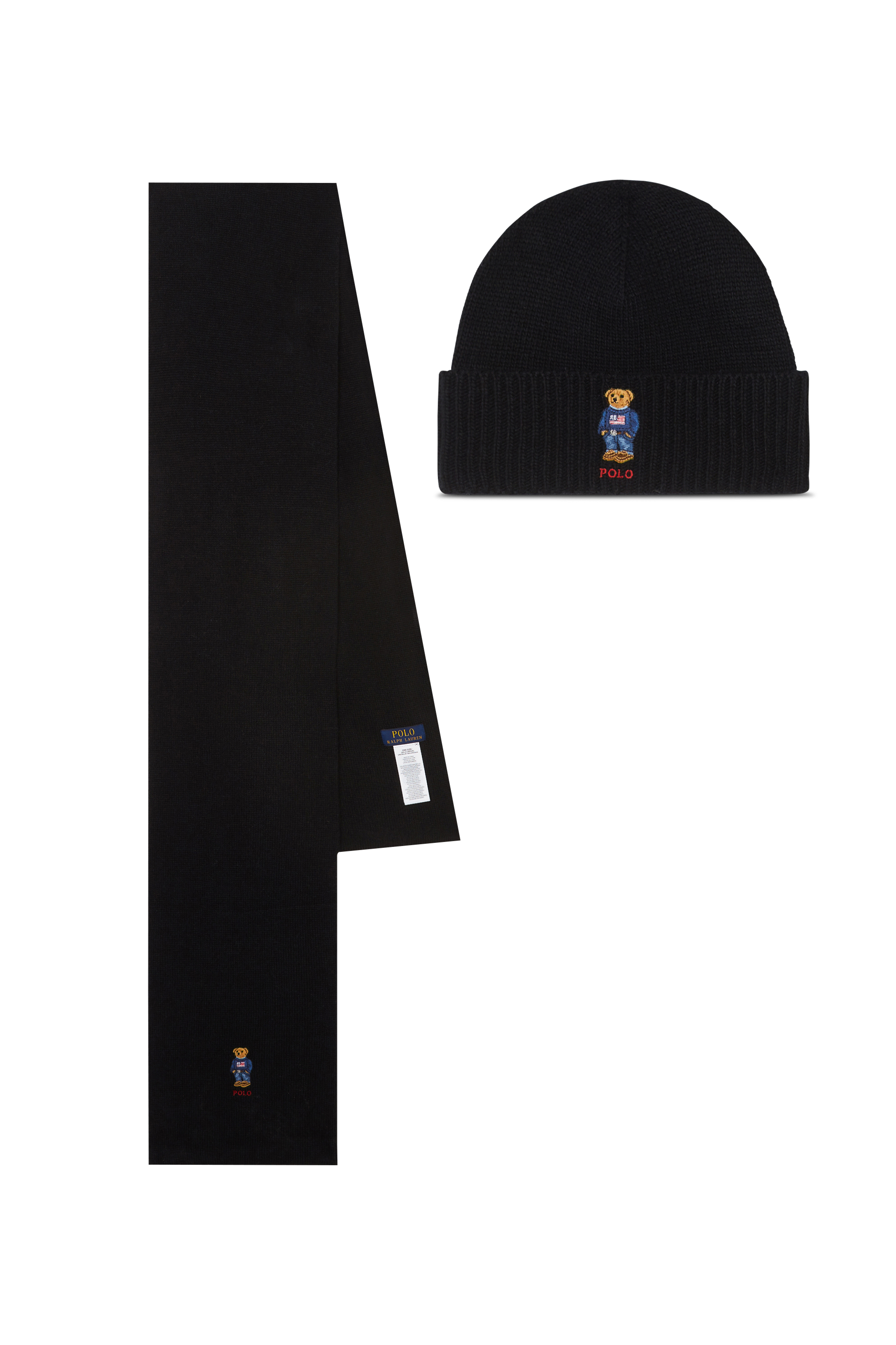 Ensemble écharpe et bonnet Noir