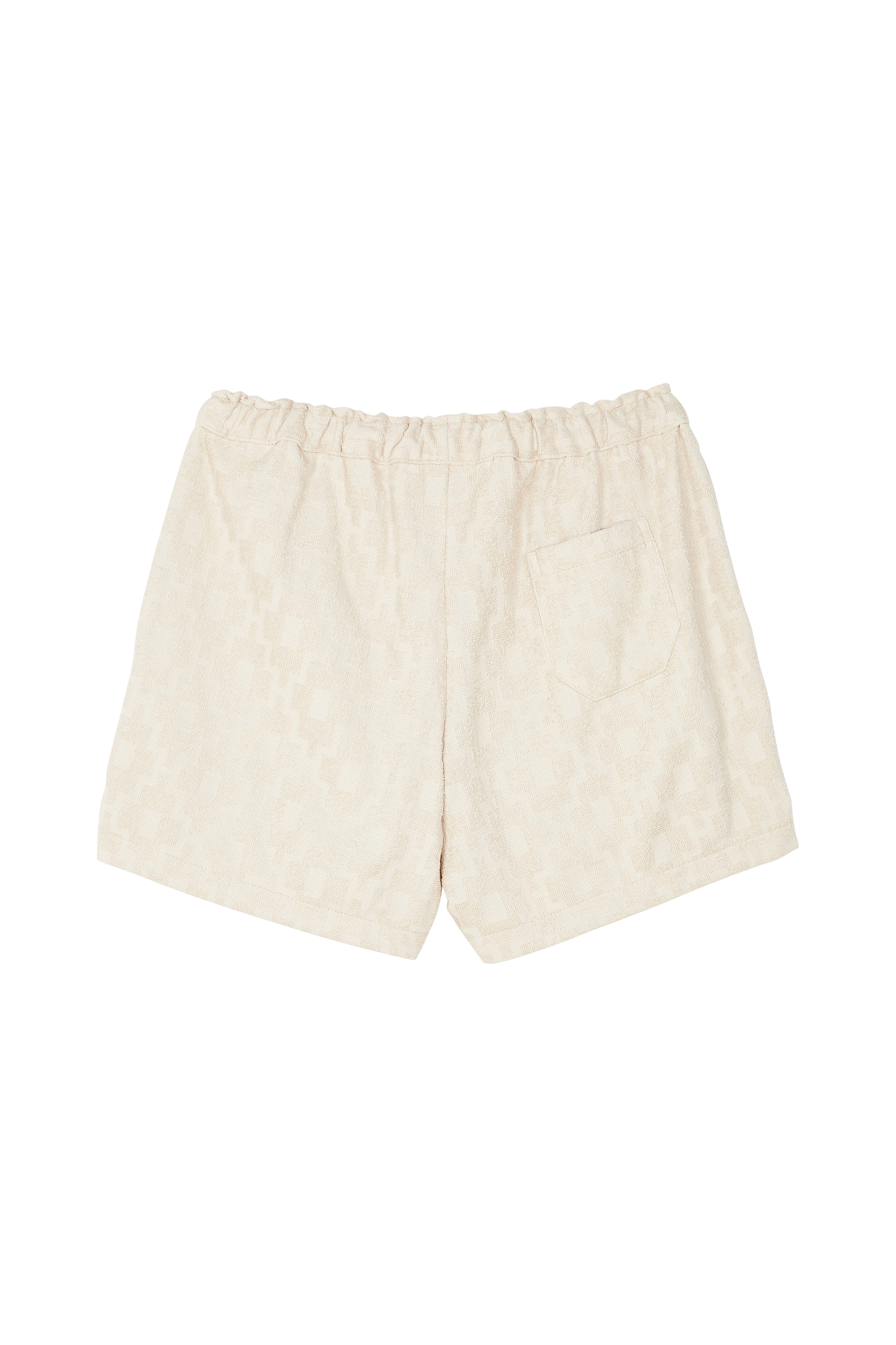 Short droit imprimé en coton  Beige