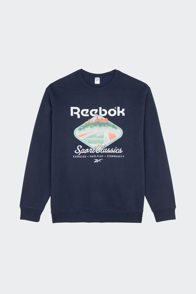Sweatshirt Cl Court Sport Crew Bleu Reebok Homme Citadium