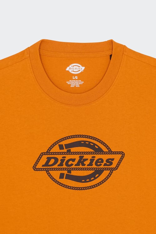DICKIES Regular-fit round-neck cotton T-shirt Orange