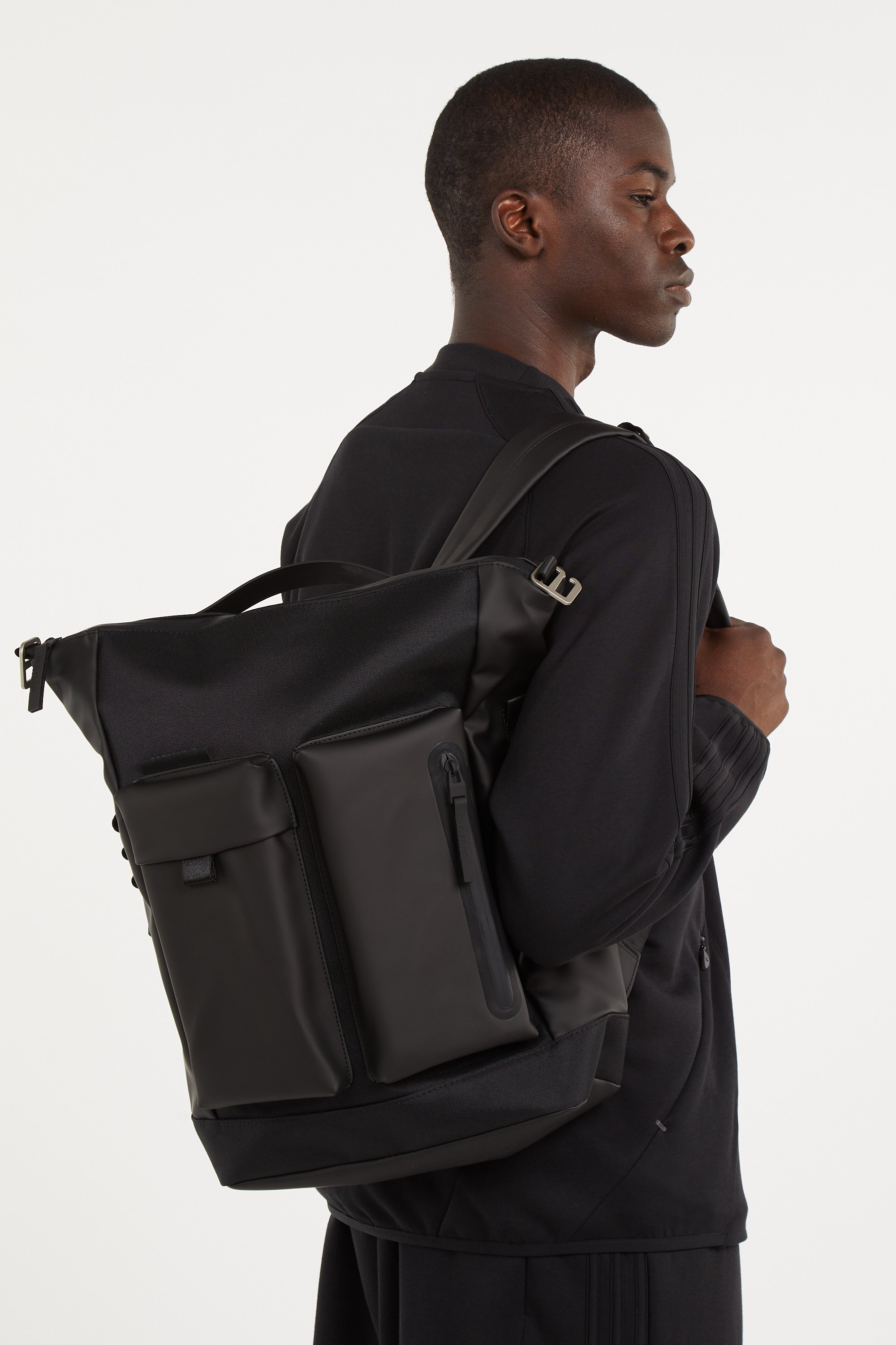 Canvas backpack RAINS Black