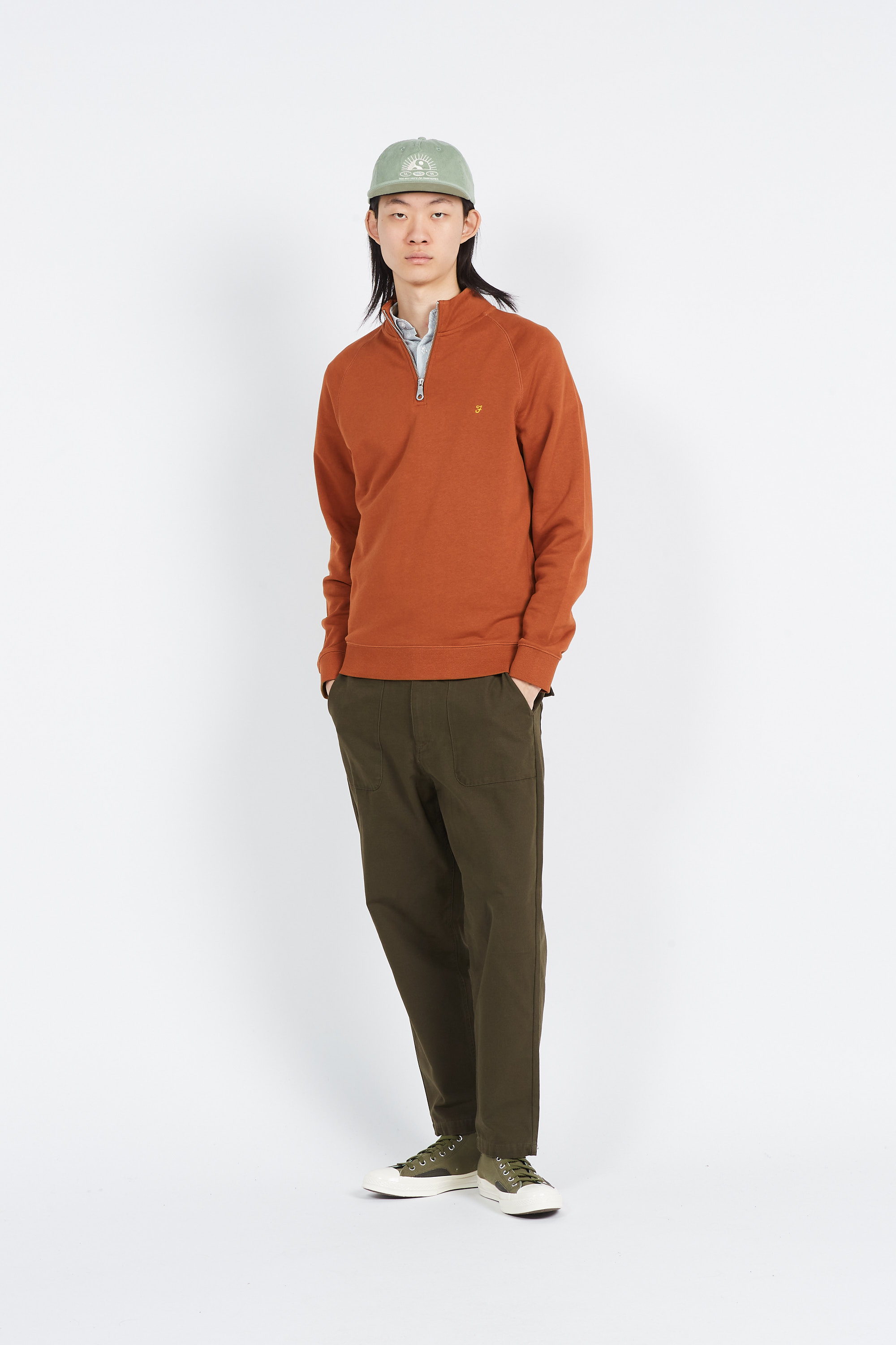 Zip-up sweatshirt Orange