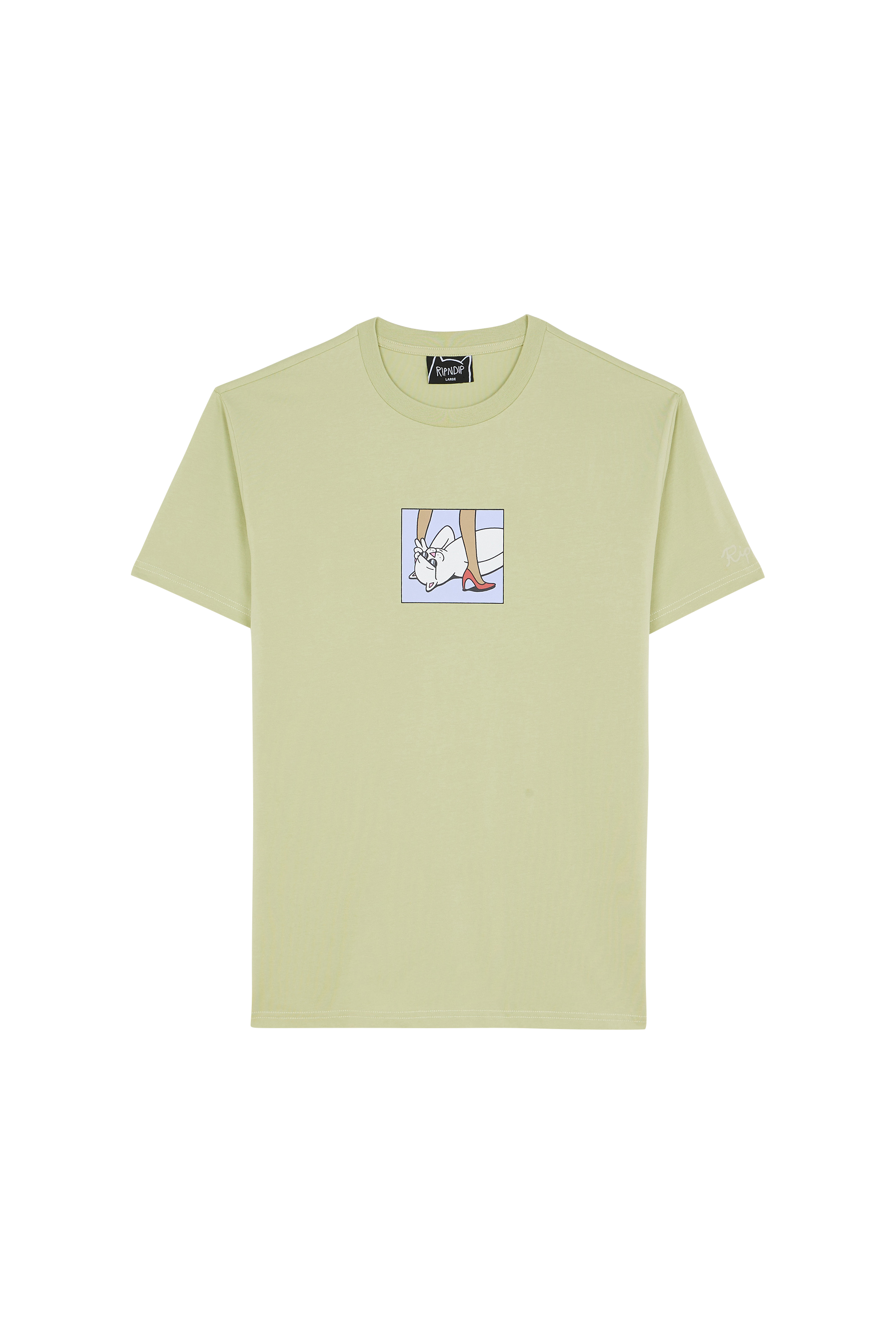 Regular-fit round-neck cotton T-shirt Green