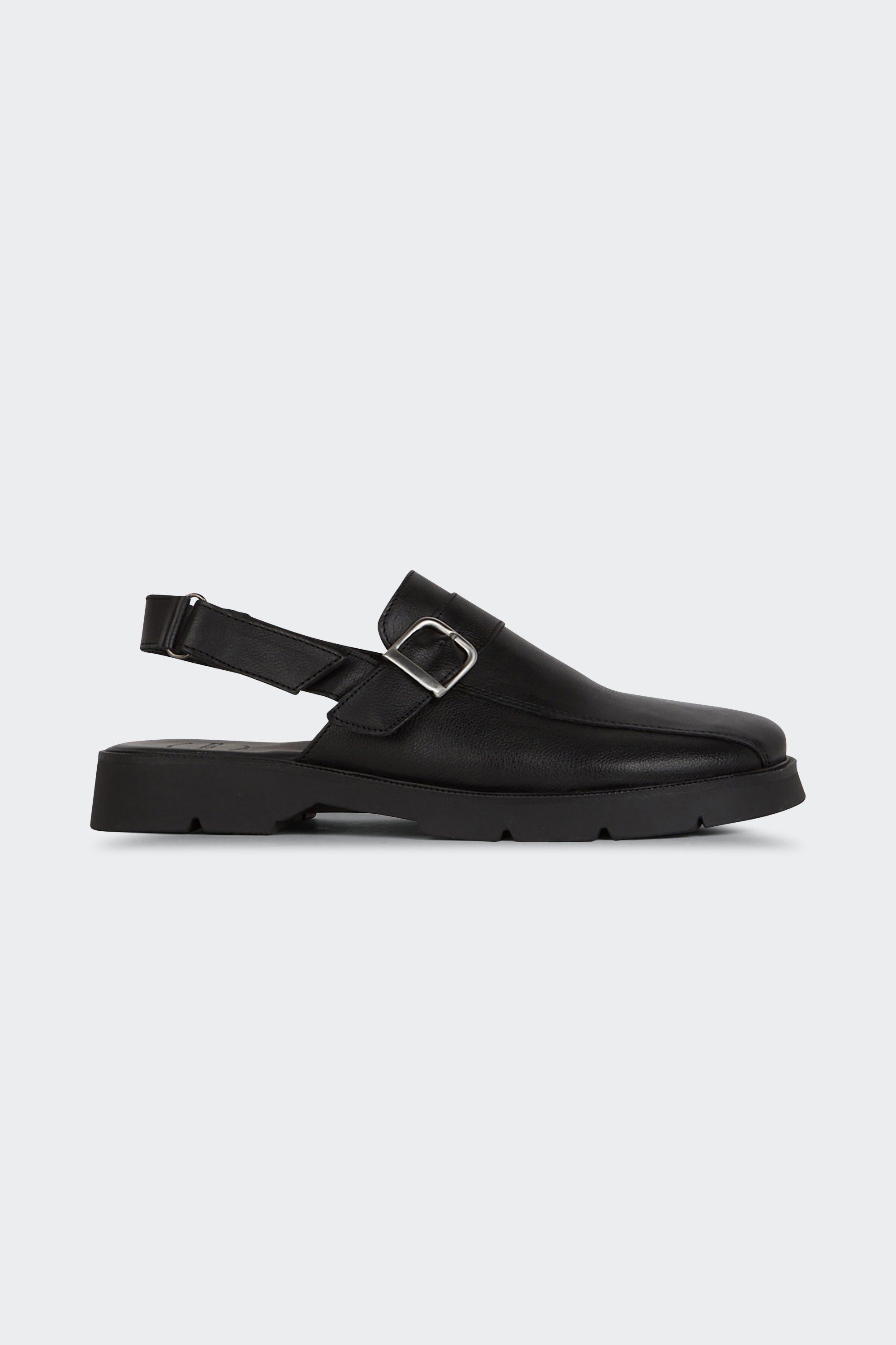 Flat furry sheepskin sandals | Black by KLEMAN Flat furry sheepskin sandals Black