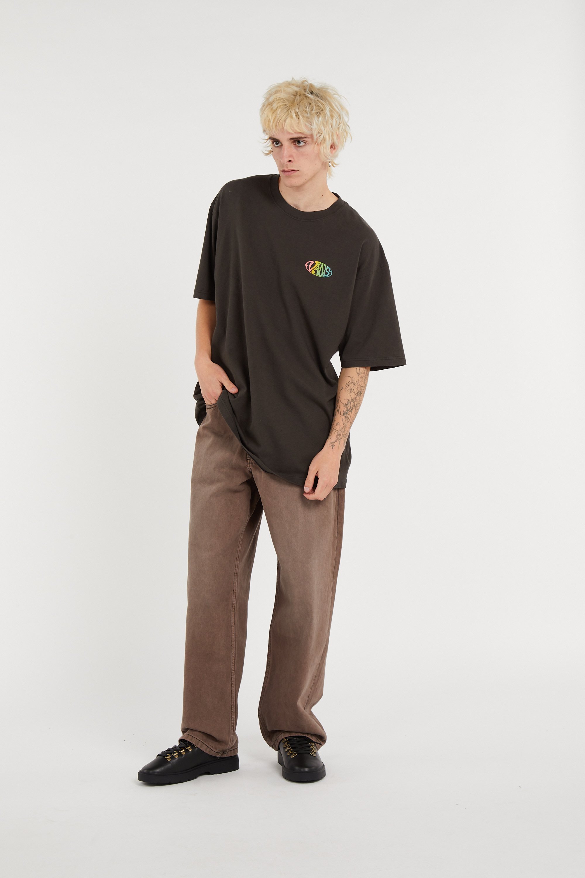 Regular-fit round-neck cotton T-shirt VANS Black