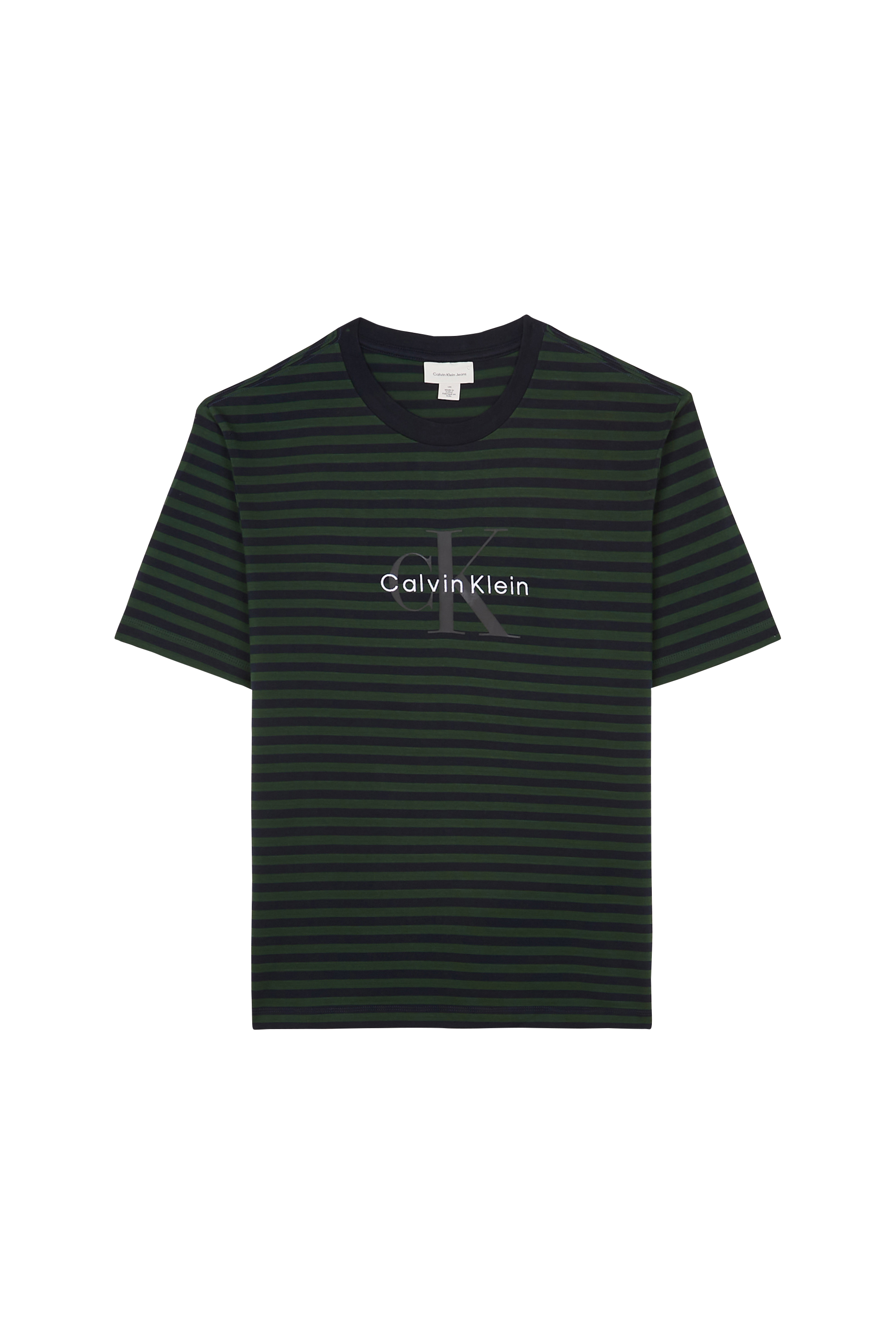Regular-fit round-neck cotton T-shirt Green