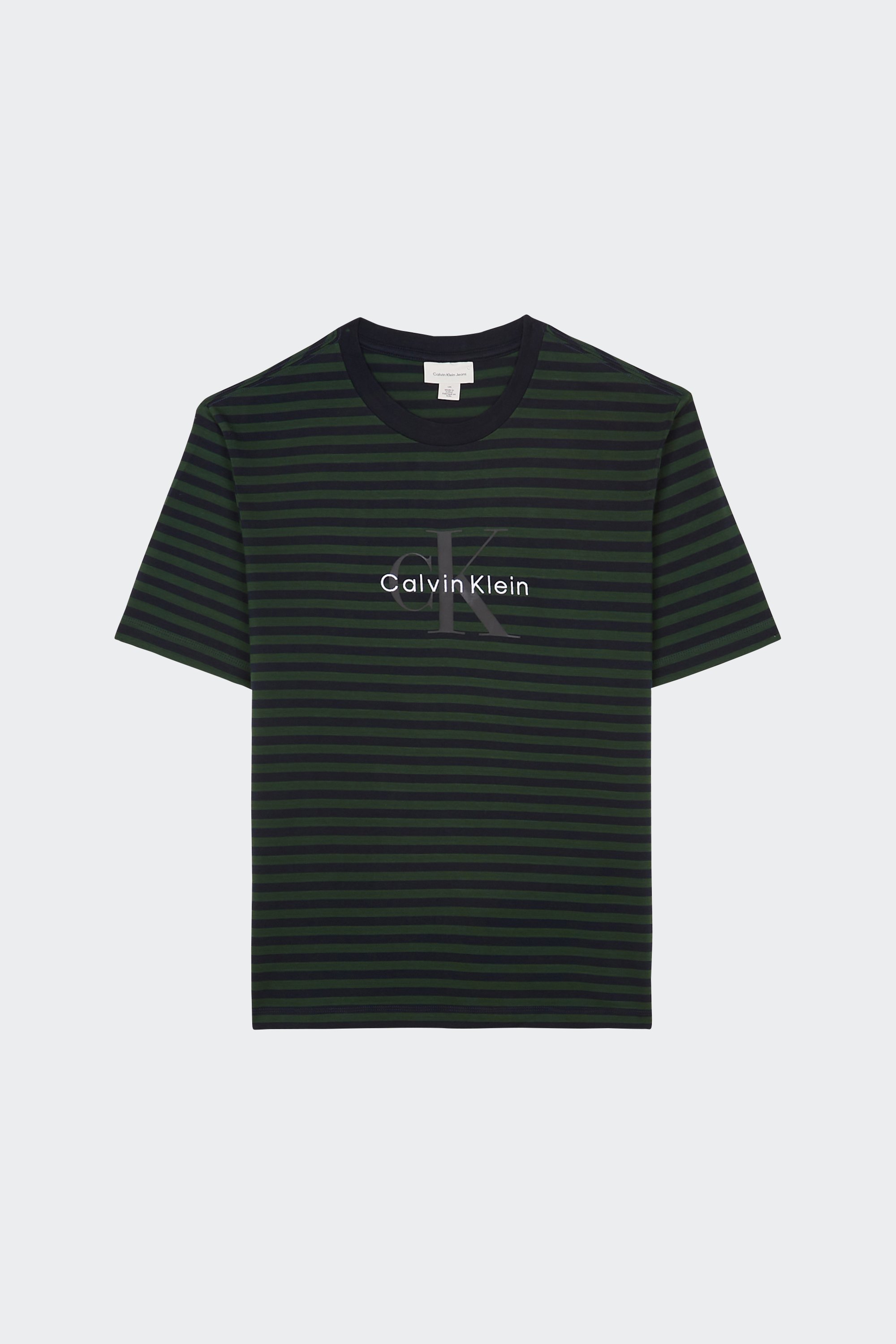 Regular-fit round-neck cotton T-shirt | Green by CALVIN KLEIN Regular-fit round-neck cotton T-shirt Green
