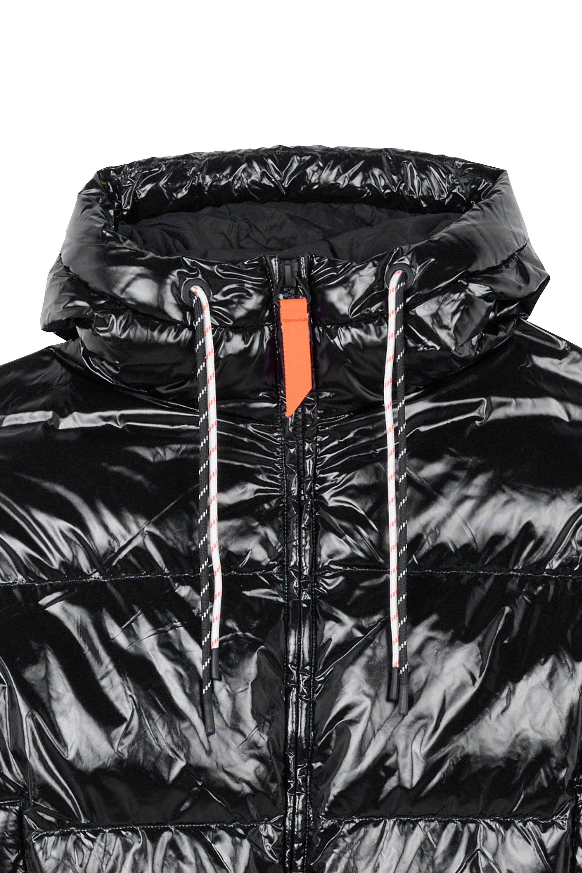 Lightweight quilted padded jacket with high neck Black