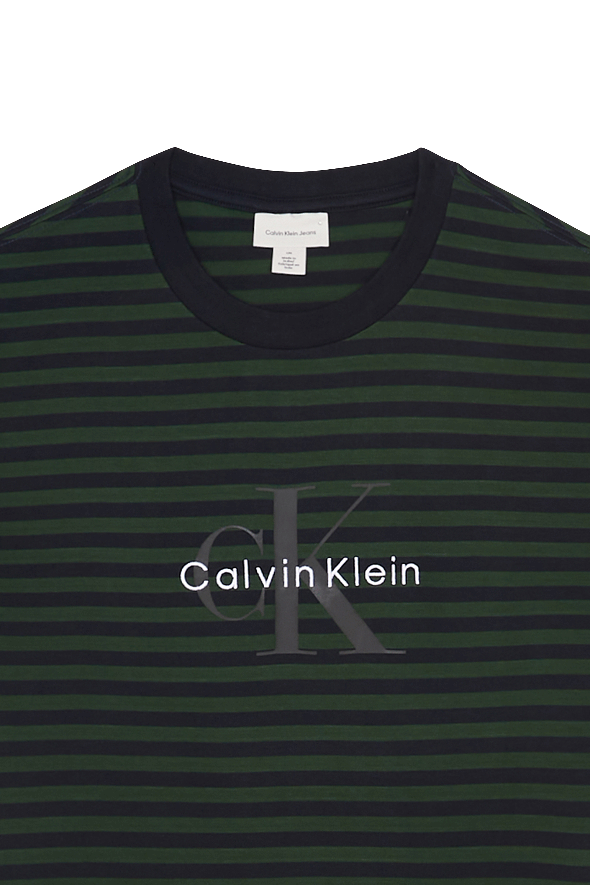 Regular-fit round-neck cotton T-shirt Green
