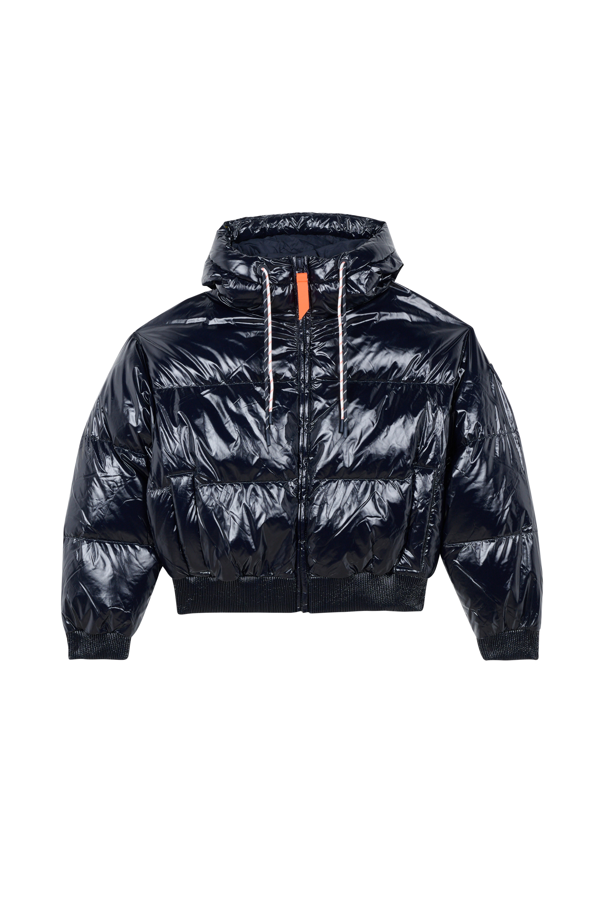 Lightweight quilted padded jacket with high neck Blue