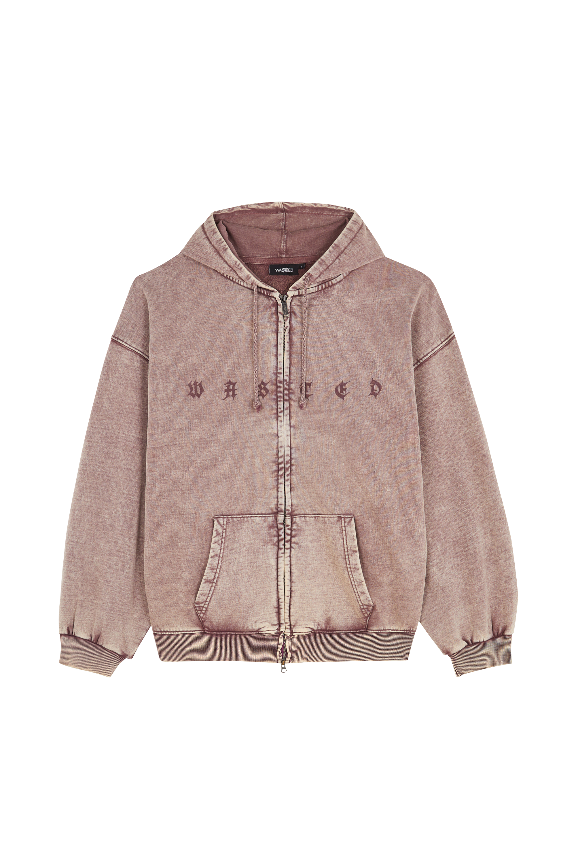 Hoodie zippé SPLINTER FADED ZIP HOODIE Faded fudge burgundy