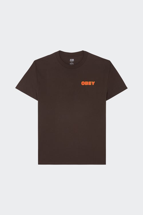OBEY T-shirt Marron