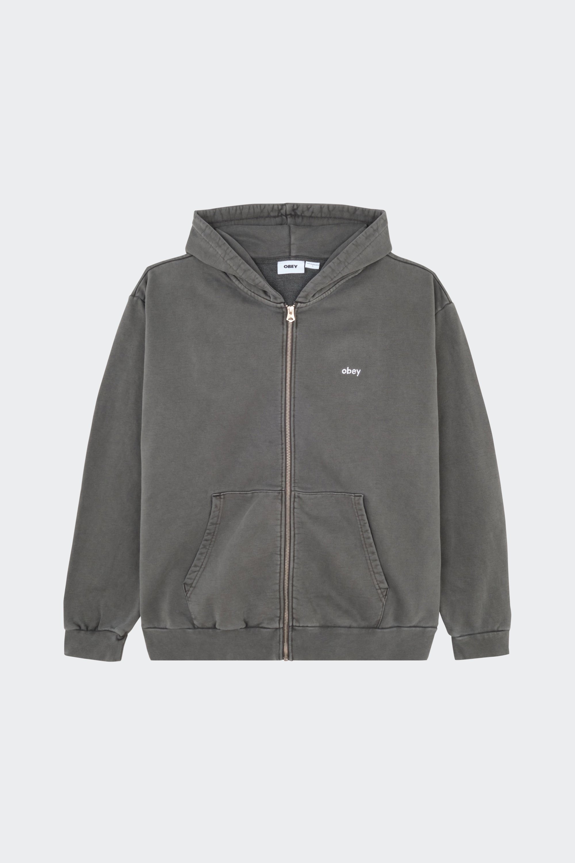 Hoodie zippé Lowercase pigment Noir Obey Homme Citadium