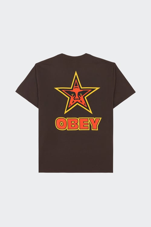 OBEY T-shirt Marron