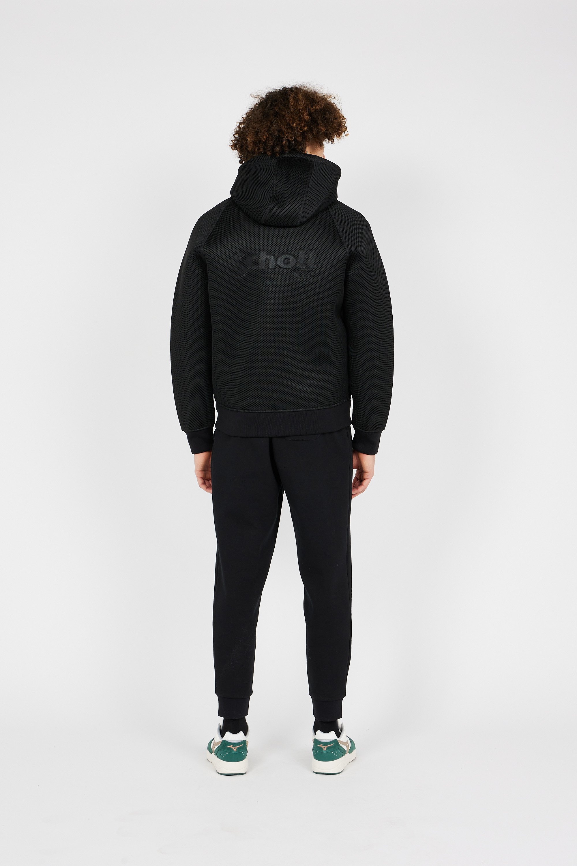 zip-up hoodie | Black by SCHOTT zip-up hoodie Black