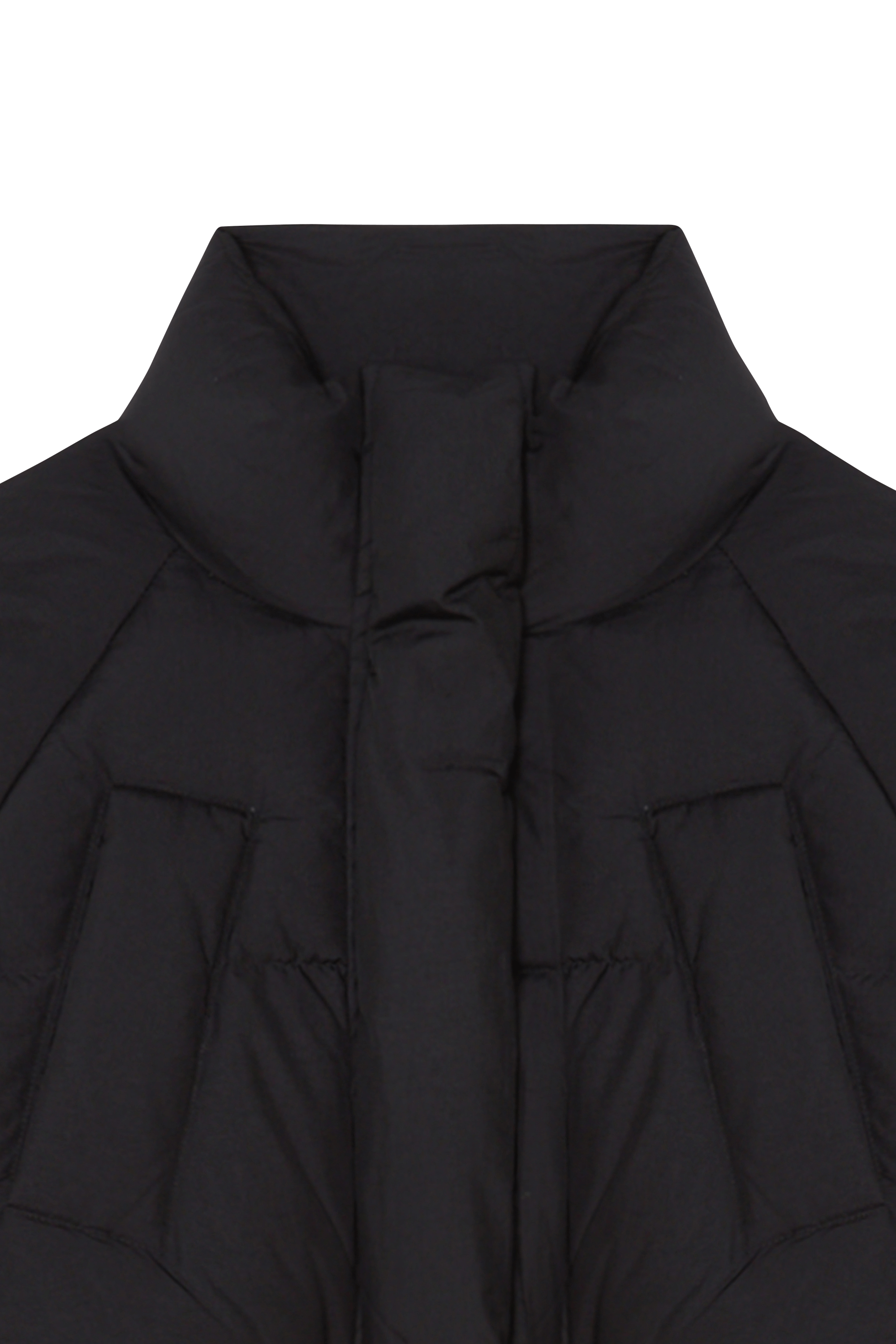 Lightweight quilted padded jacket with high neck Black
