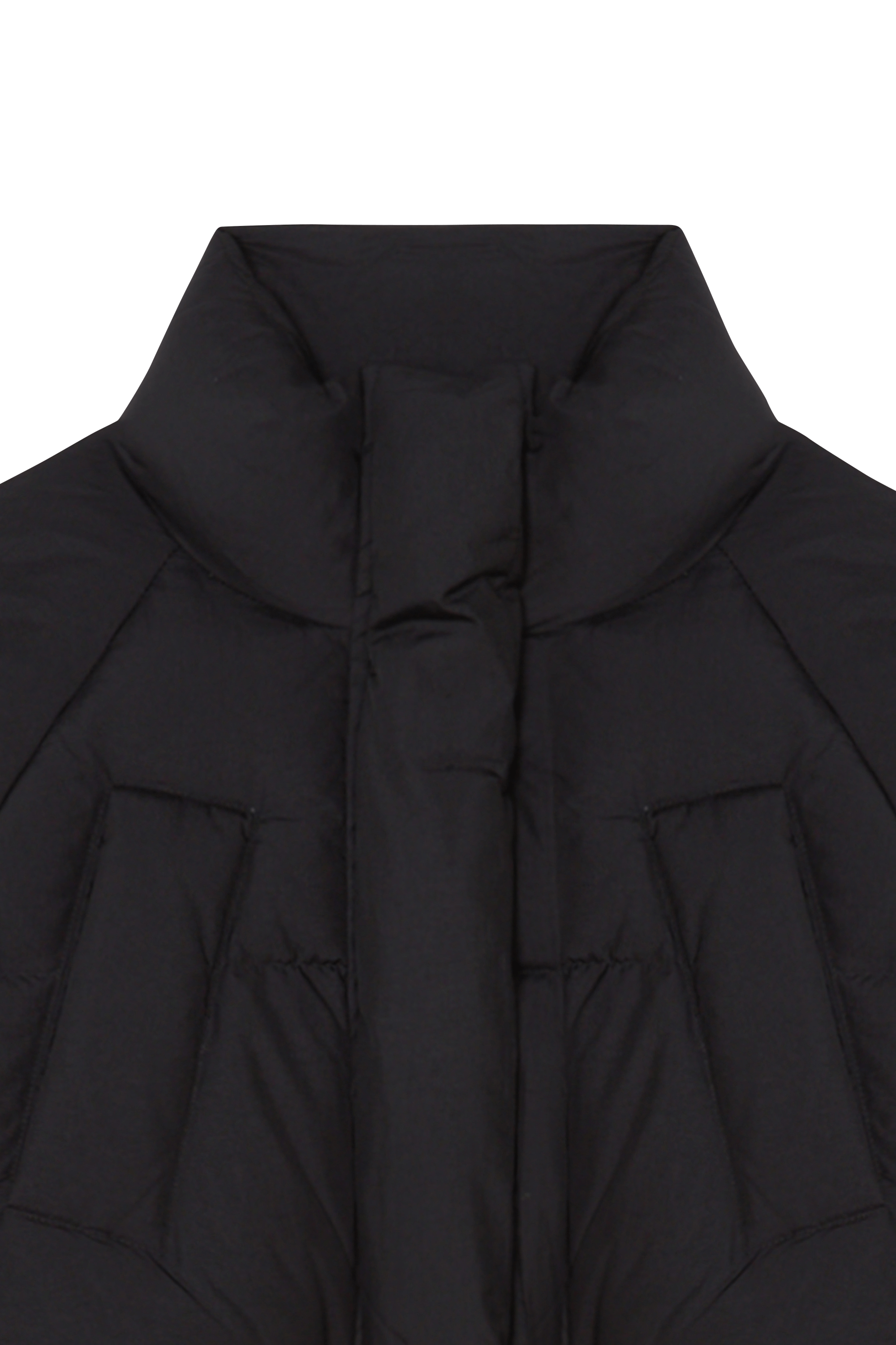 Lightweight quilted padded jacket with high neck Black