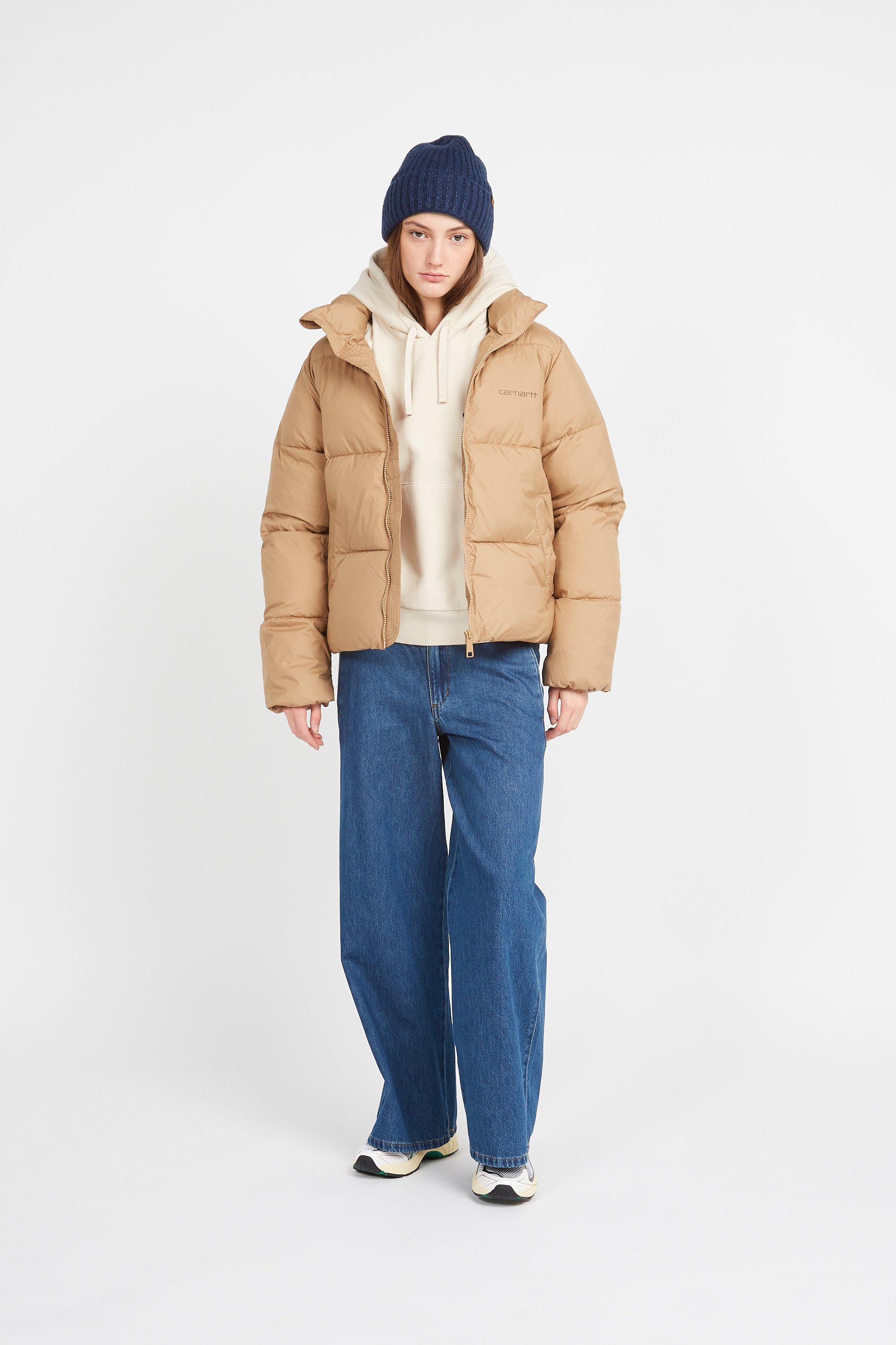 Lightweight quilted padded jacket with high neck CARHARTT WIP Beige