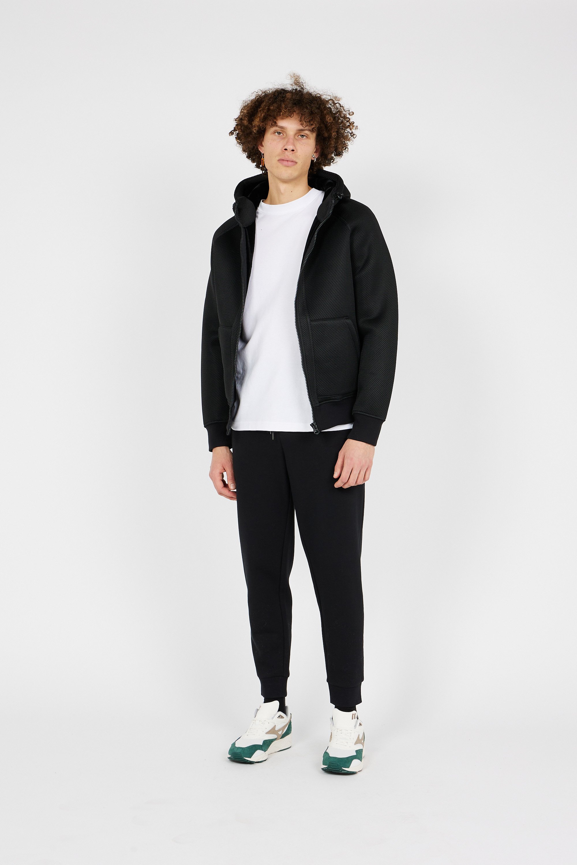 zip-up hoodie | Black by SCHOTT zip-up hoodie Black