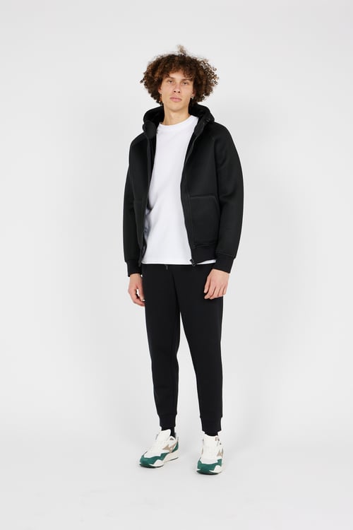 SCHOTT zip-up hoodie Black