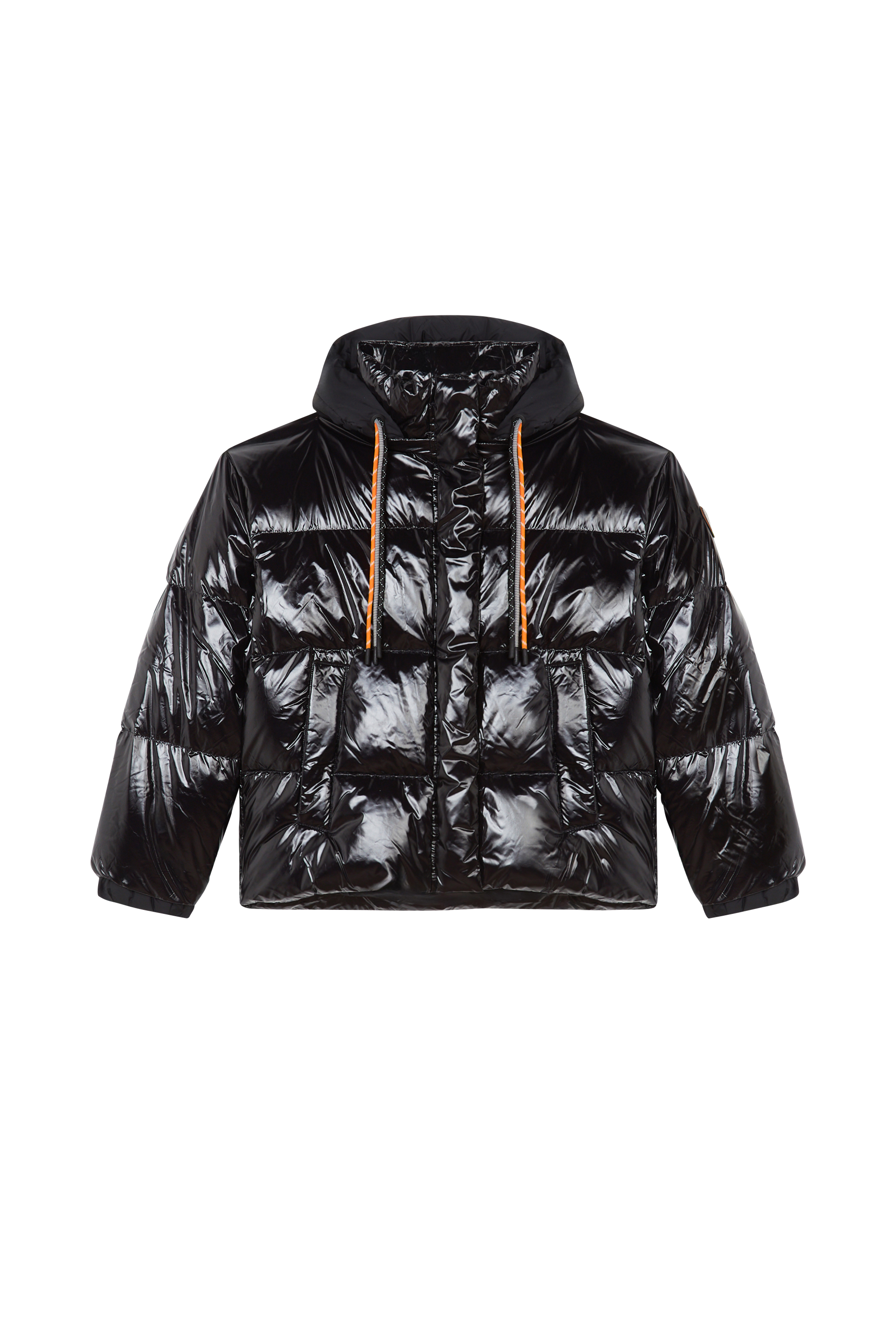 Lightweight quilted padded jacket with high neck Black
