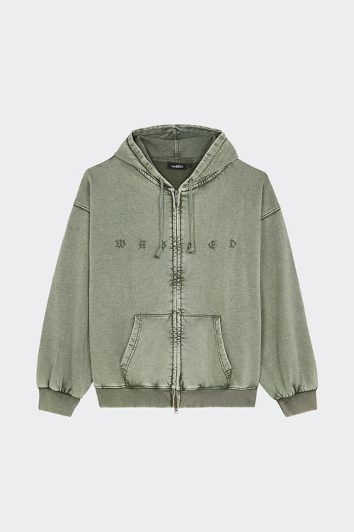 Hoodie zippé - Taille M Kaki