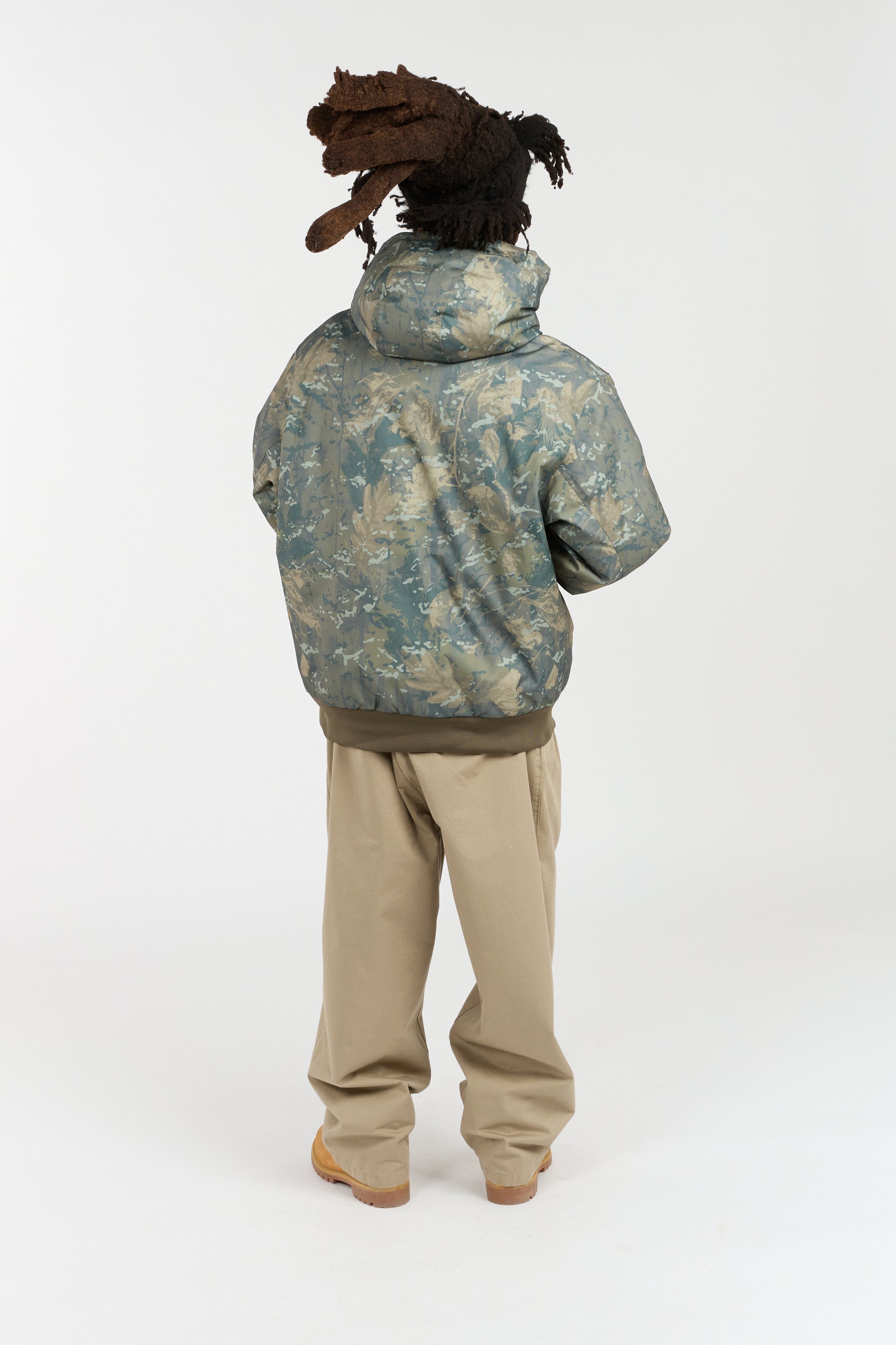 Lightweight quilted padded jacket with high neck Multicolored